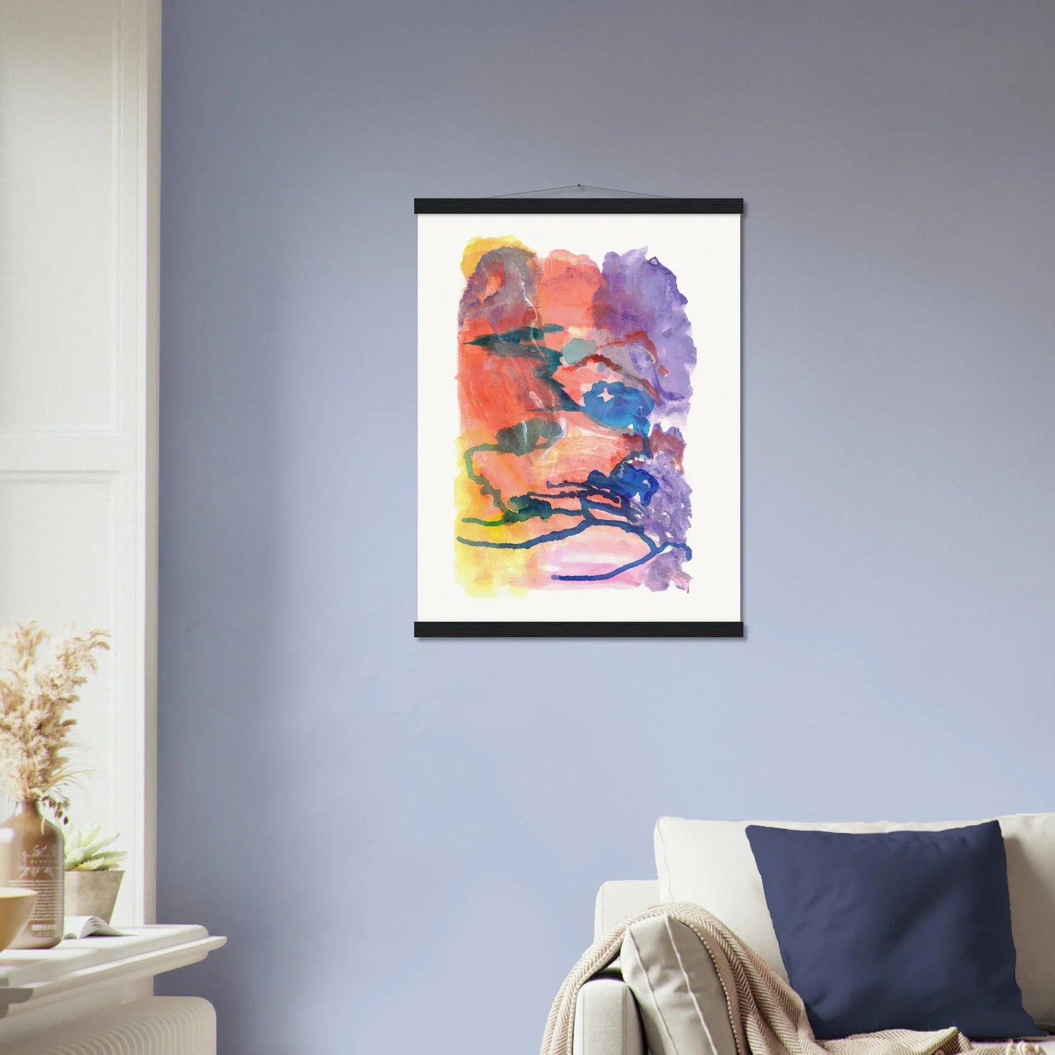 Museum-Quality Matte Paper Poster with Hanger Neon mirage - Laure Leprince - Artiste Peintre