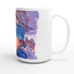 Mug en céramique blanche 44 cl Neon mirage – Grand format, design et qualité durable - Laure Leprince - Artiste Peintre