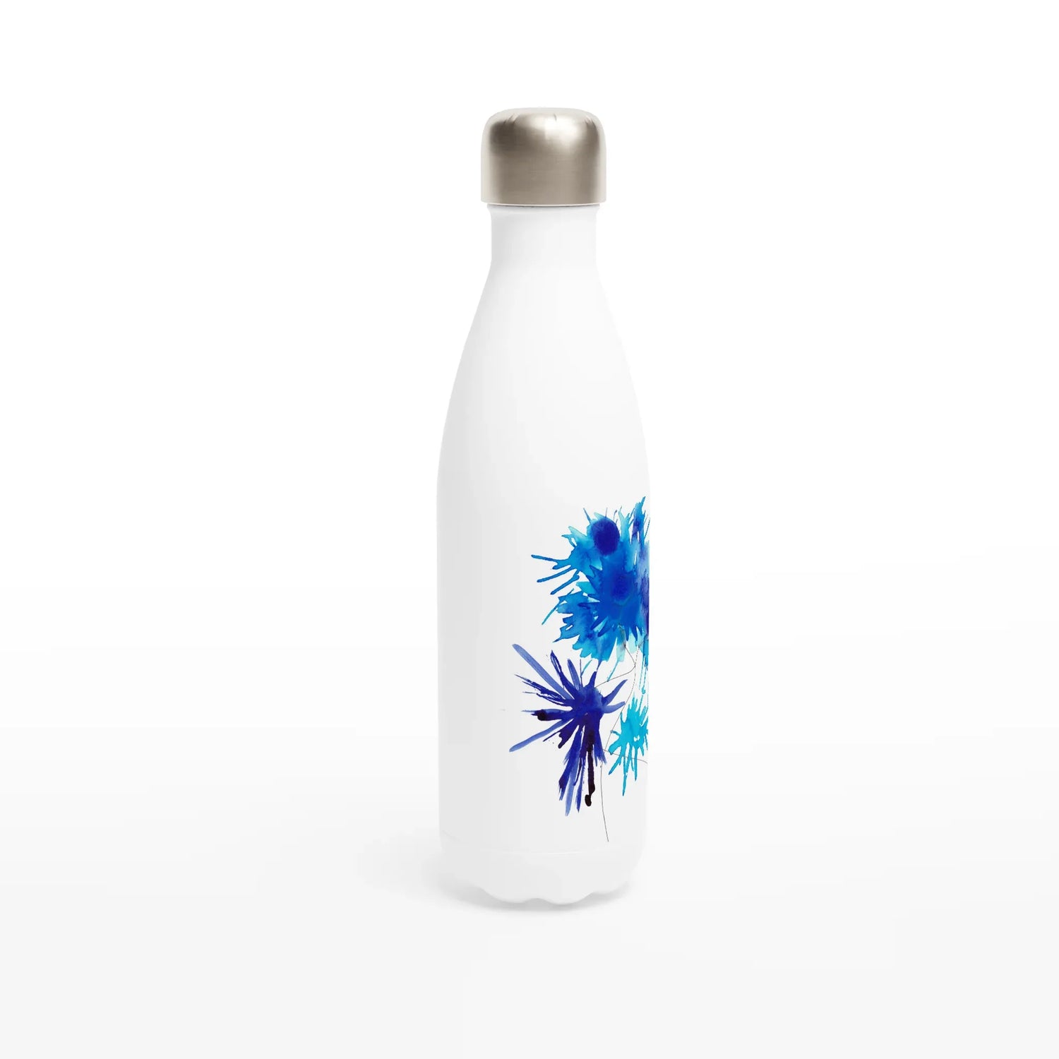 Bouteille isotherme en acier inoxydable 500 ml bleuets – Design artistique exclusif - Laure Leprince - Artiste Peintre