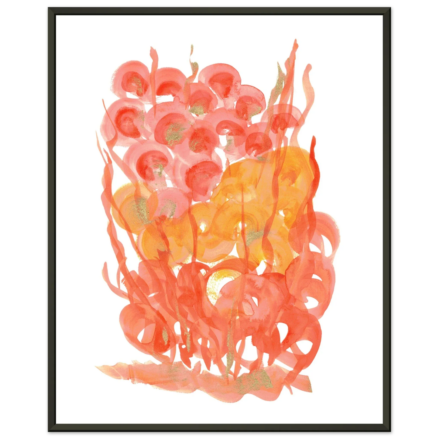 Classic Semi-Glossy Paper Metal Framed Post Sunrice Flora - Laure Leprince - Artiste Peintre