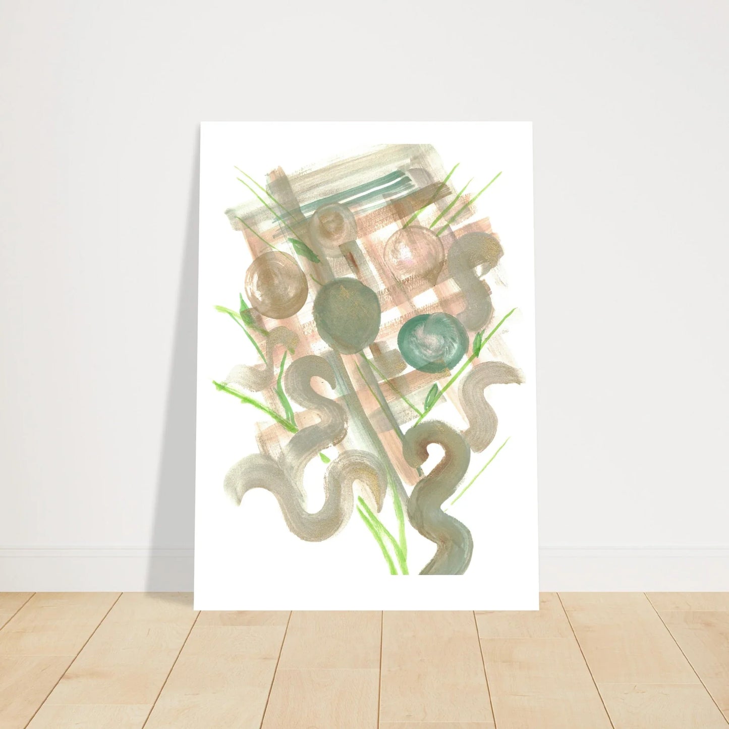 Affiche premium sur papier mat Moss Geometry – Art mural de qualité supérieure - Laure Leprince - Artiste Peintre
