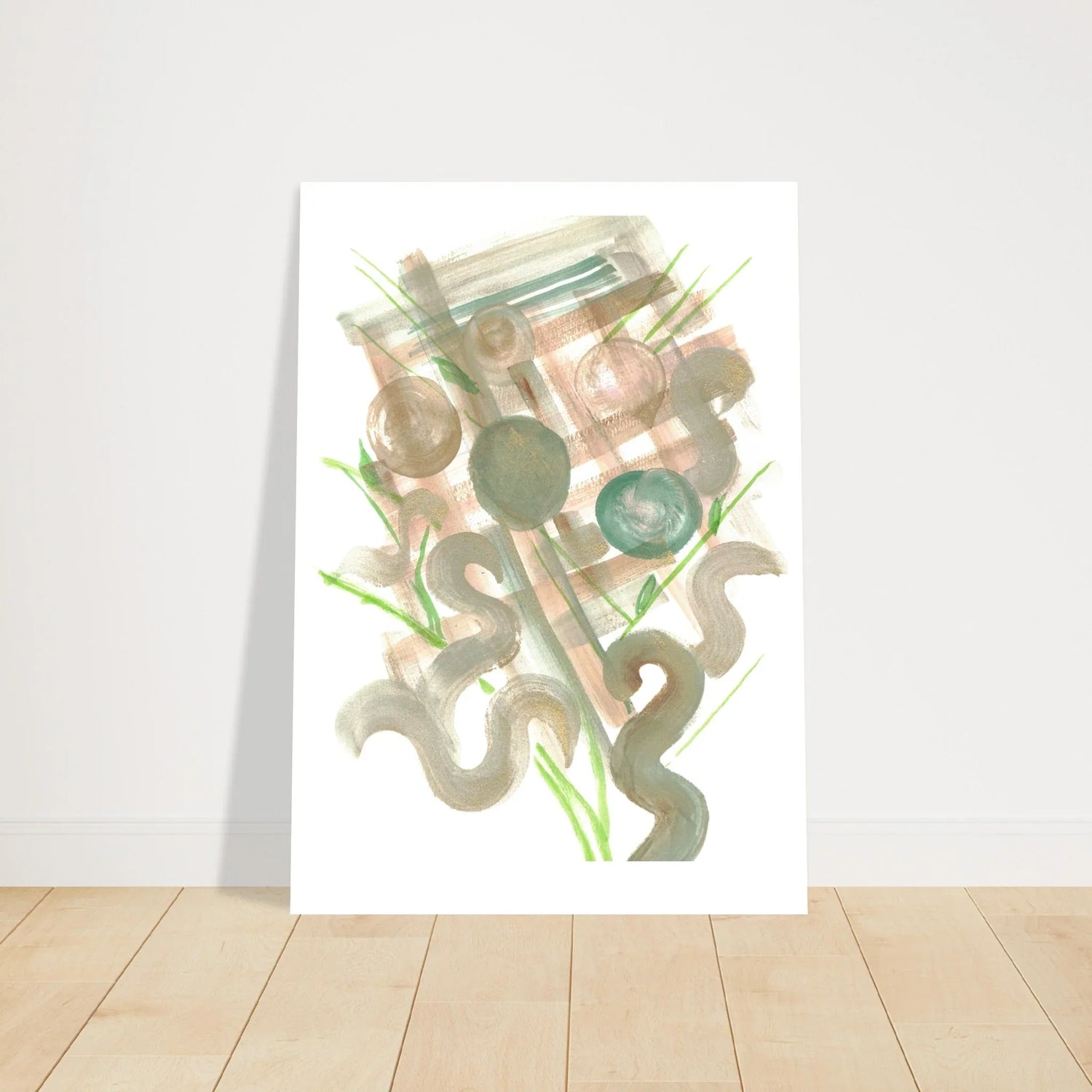 Affiche premium sur papier mat Moss Geometry – Art mural de qualité supérieure - Laure Leprince - Artiste Peintre