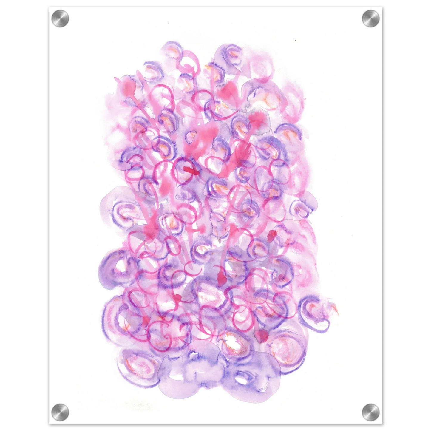 Impression sur acrylique brillante Floraison Intime| Art contemporain par Laure Leprince - Laure Leprince - Artiste Peintre