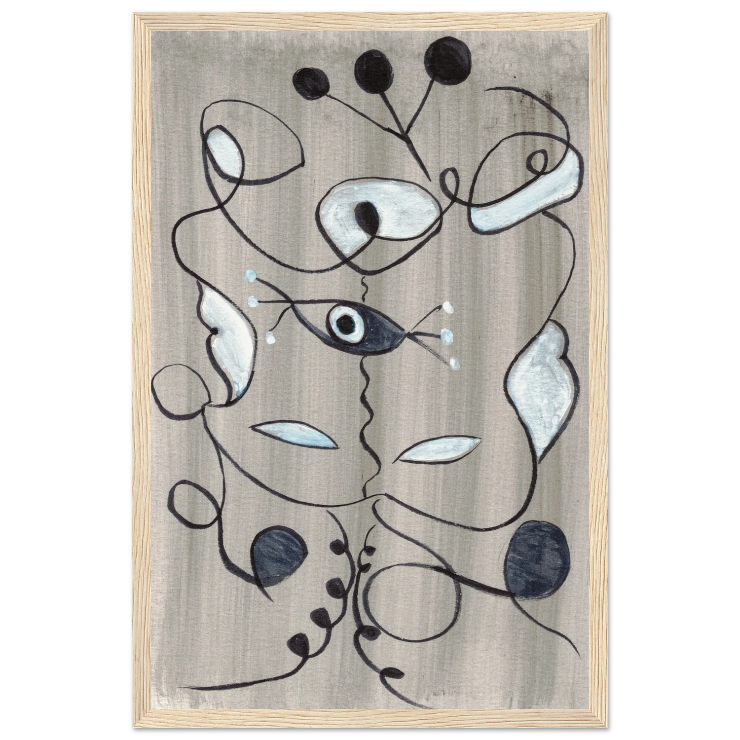 Affiche encadrée bois | Papier mat qualité musée | Aquarelle originale Laure Leprince - Laure Leprince - Artiste Peintre