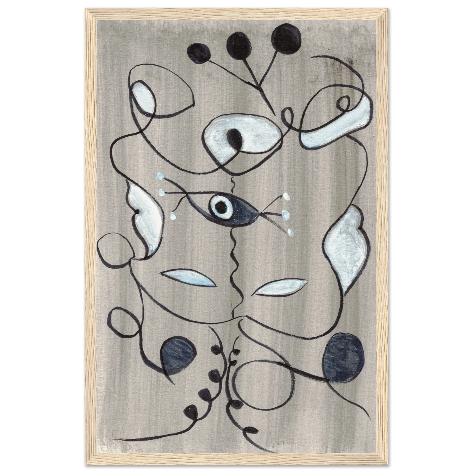 Affiche encadrée bois | Papier mat qualité musée | Aquarelle originale Laure Leprince - Laure Leprince - Artiste Peintre
