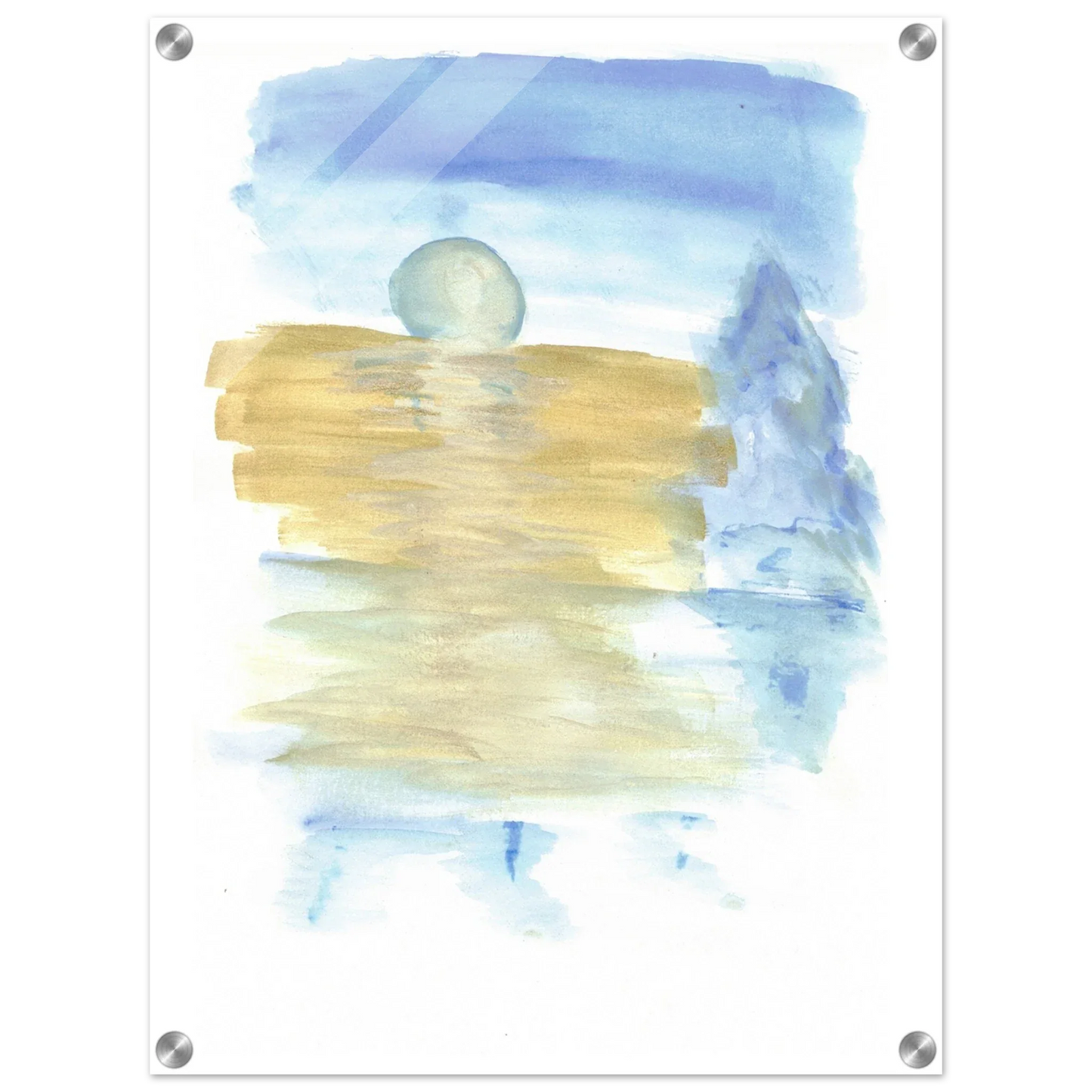 Impression sur acrylique brillante Blue Horizon | Art contemporain par Laure Leprince - Laure Leprince - Artiste Peintre
