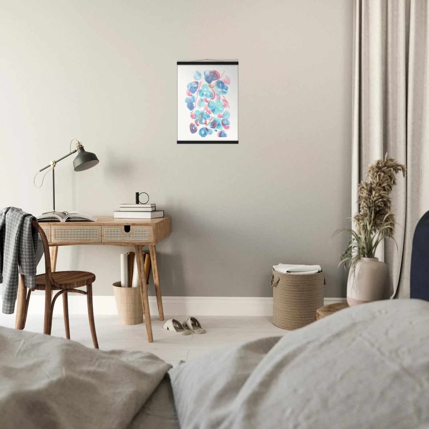 Museum-Quality Matte Paper Poster with Hanger Masque - Laure Leprince - Artiste Peintre