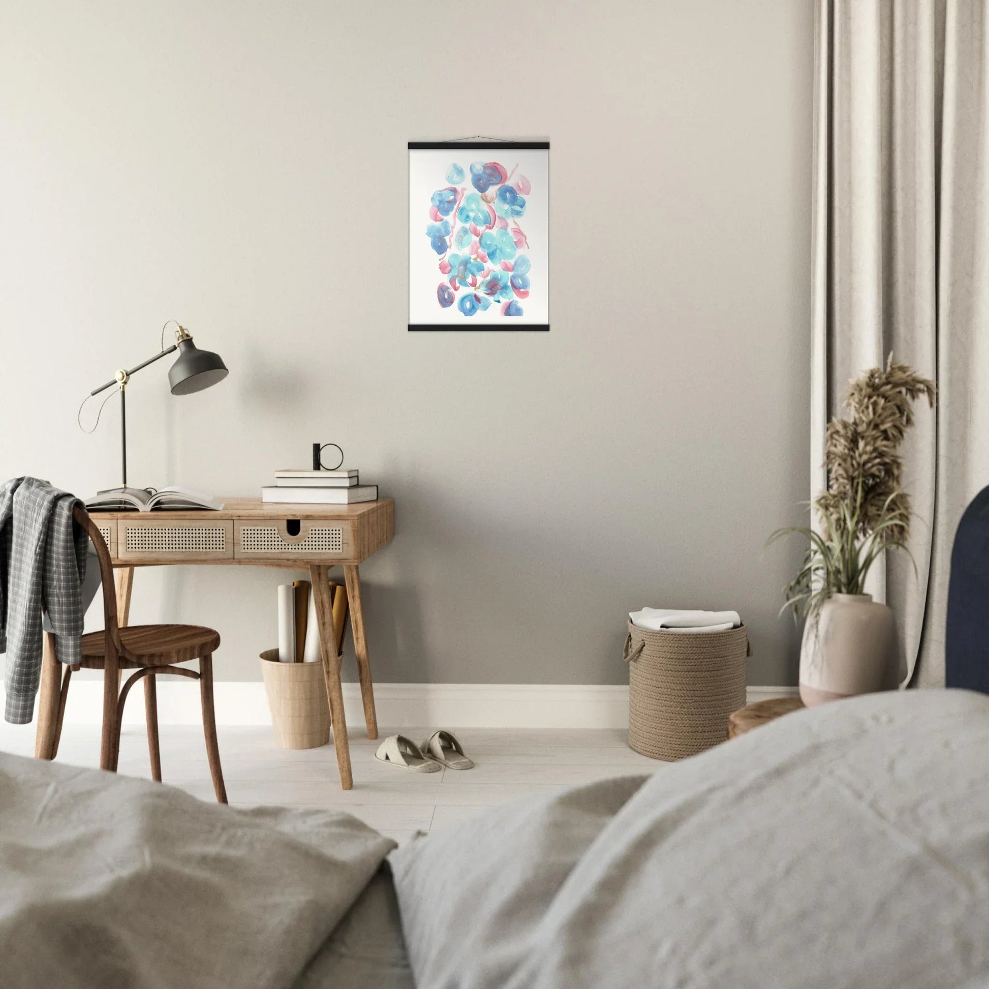 Museum-Quality Matte Paper Poster with Hanger Masque - Laure Leprince - Artiste Peintre