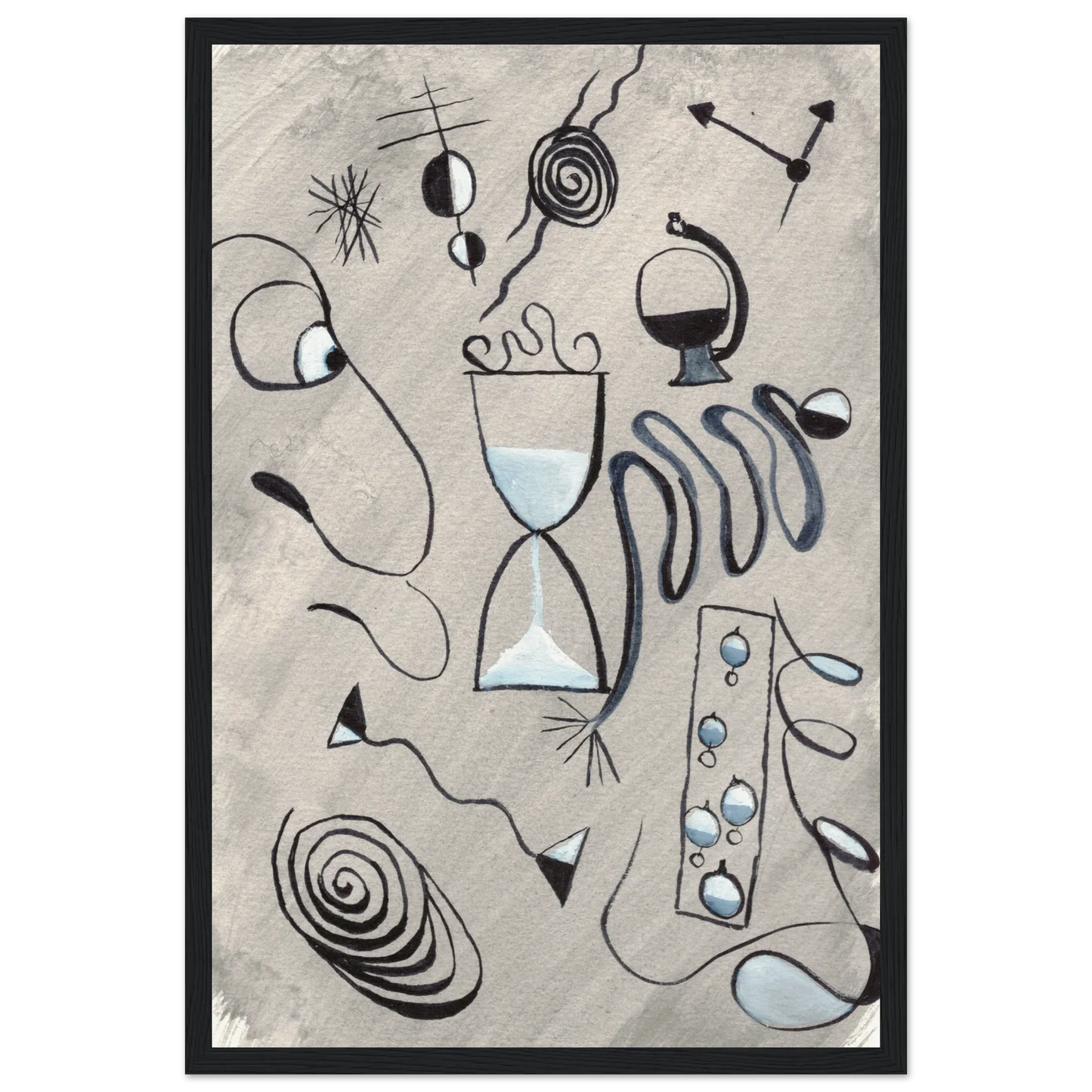 Affiche encadrée bois | Papier mat qualité musée | Aquarelle originale Laure Leprince - Laure Leprince - Artiste Peintre