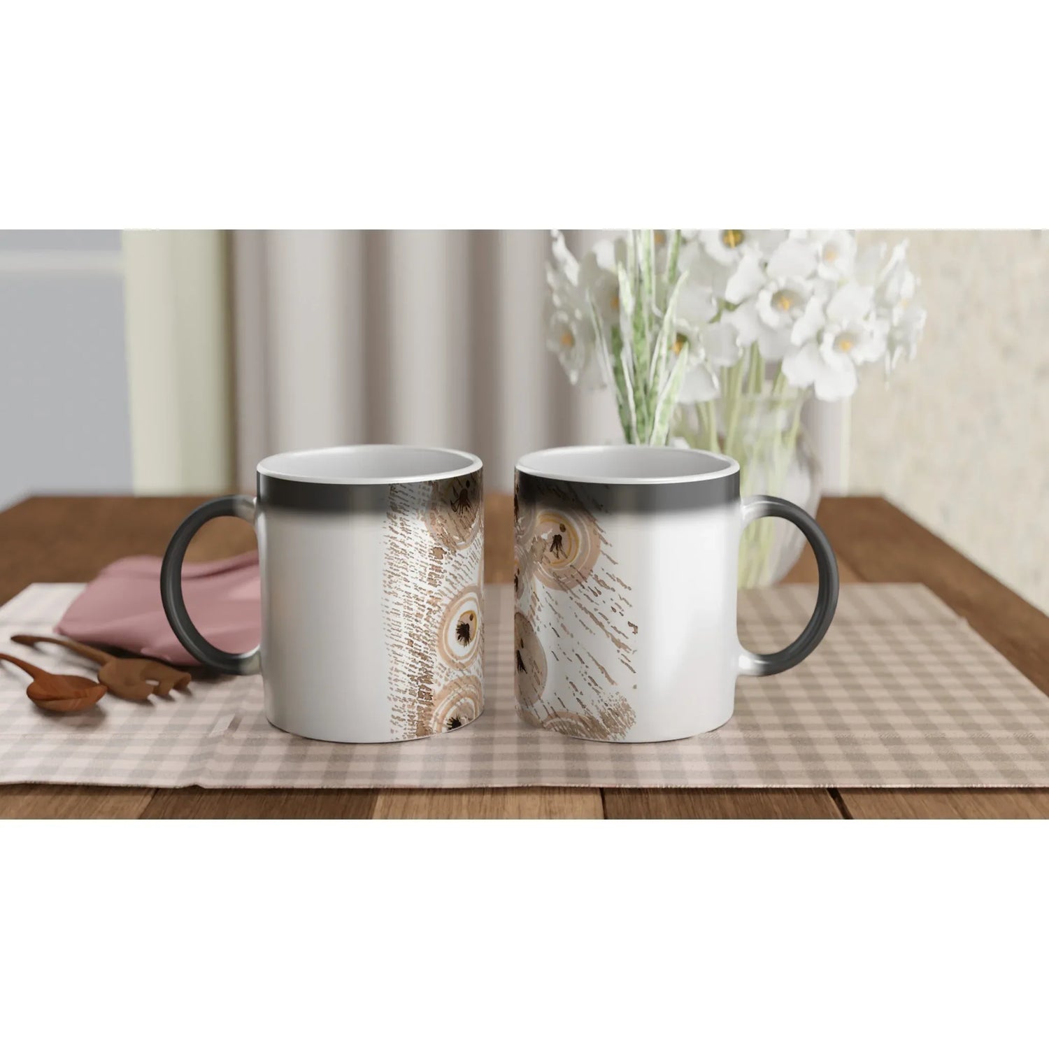 Mug magique en céramique 325 ml Sables stellaires – Révèlez votre motif à la chaleur - Laure Leprince - Artiste Peintre