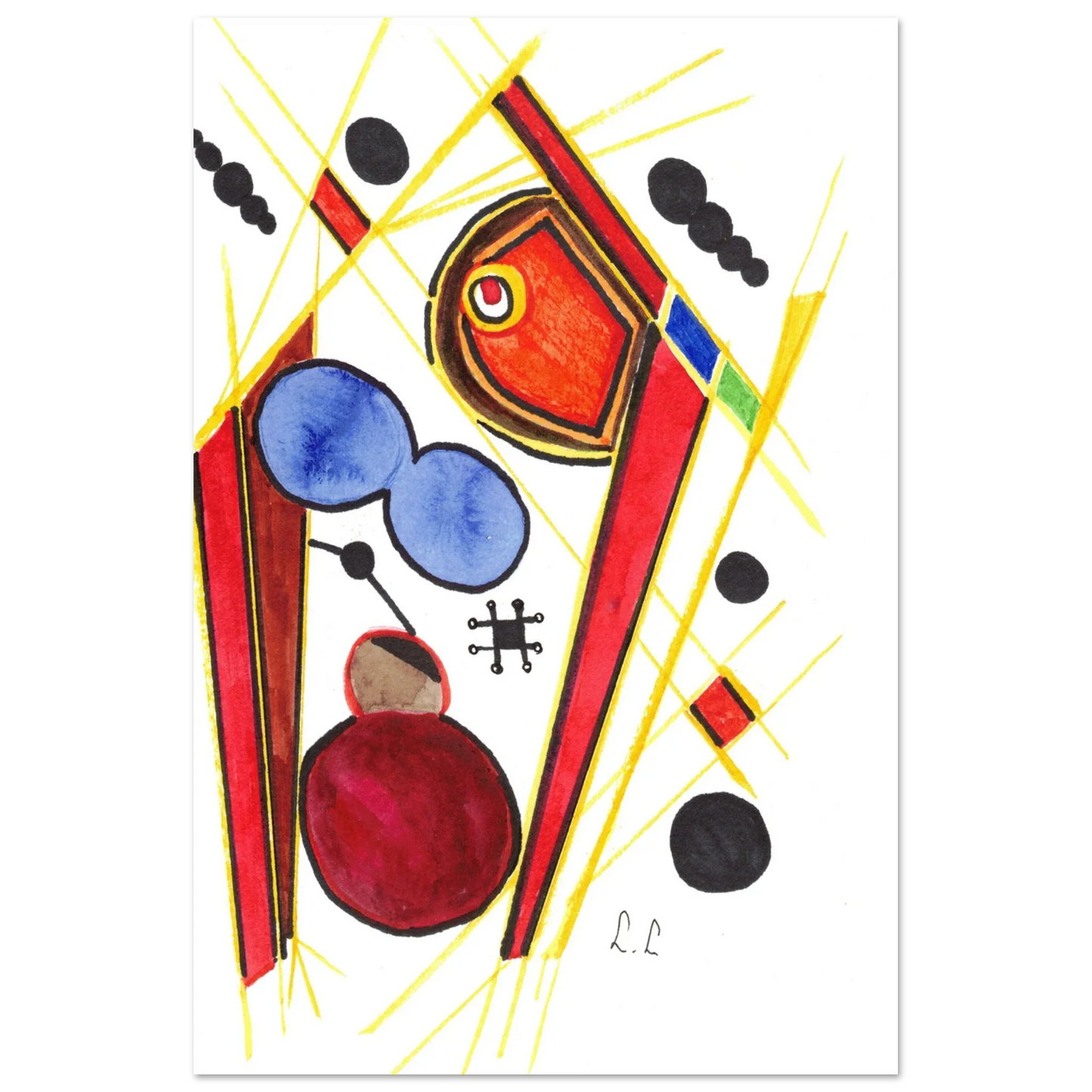 Affiche premium sur papier mat – Art mural de qualité supérieure - Laure Leprince - Artiste Peintre