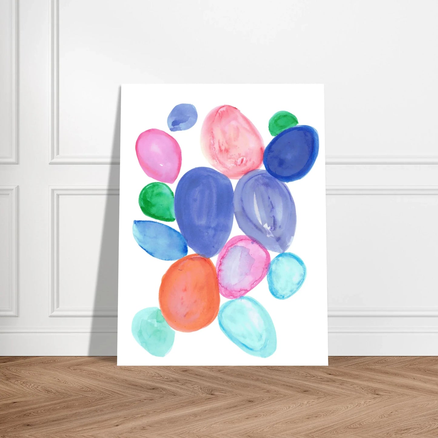Affiche premium sur papier mat Galets Chromatiques – Art mural de qualité supérieure - Laure Leprince - Artiste Peintre
