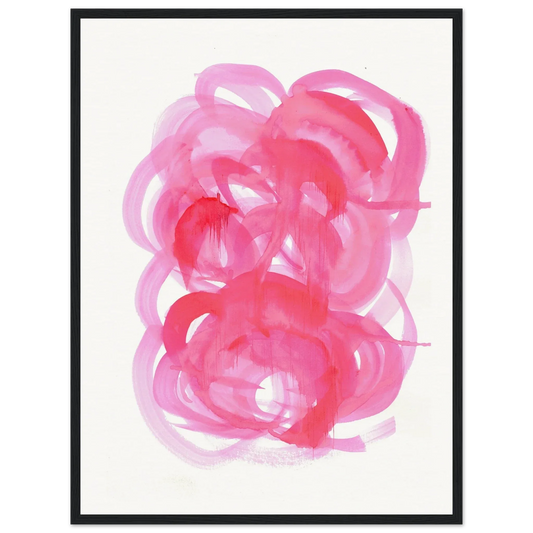 Affiche Encadrée Museum-Quality Matte Paper Wooden Framed Ruby Drift - Laure Leprince - Artiste Peintre