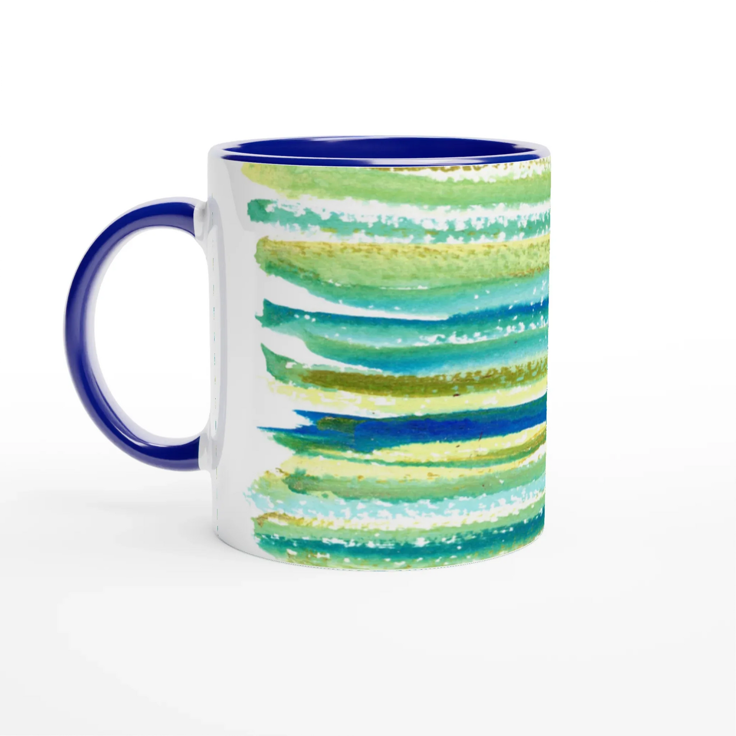Mug en céramique blanche 325 ml Trame – Élégance, sécurité et durabilité - Laure Leprince - Artiste Peintre