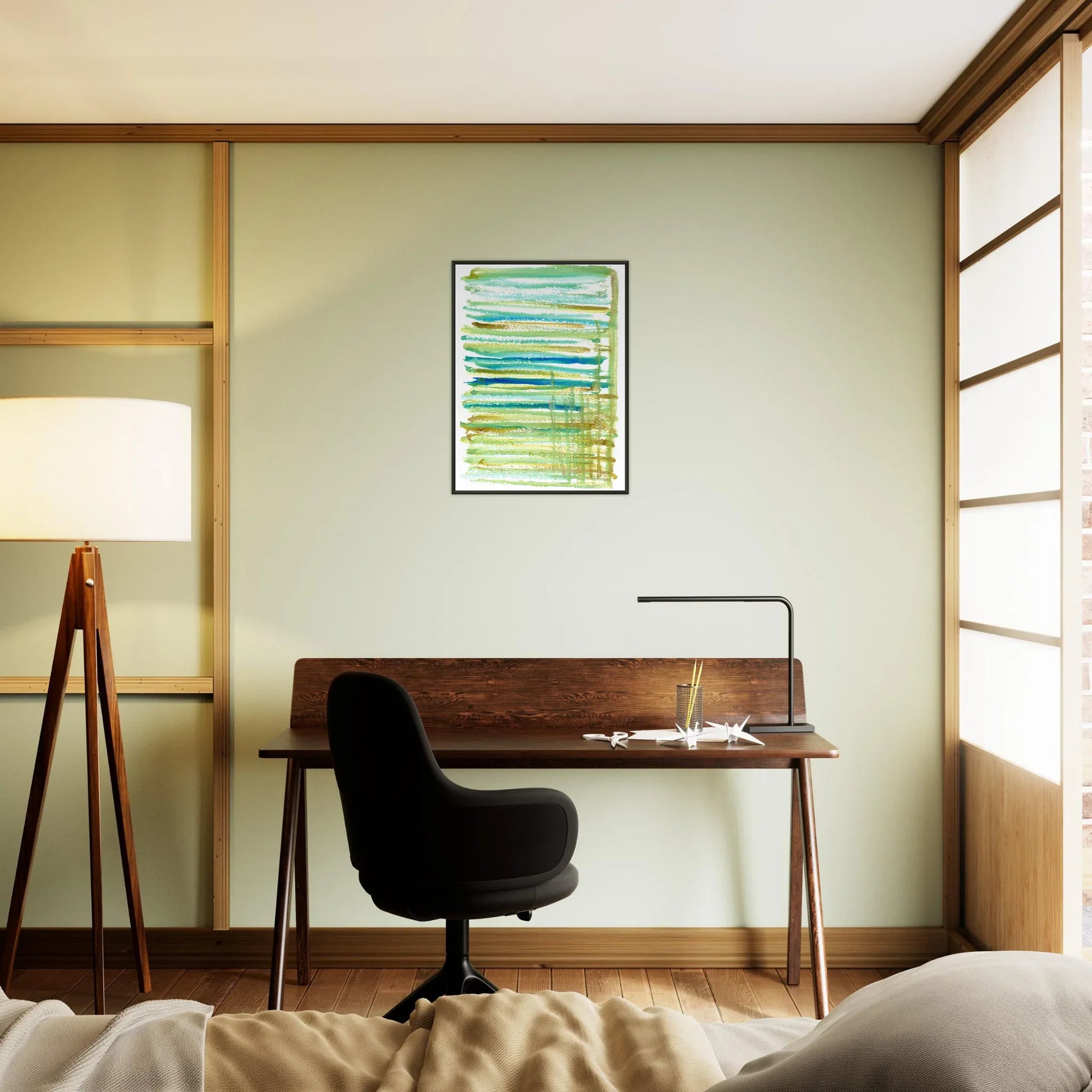 Classic Semi-Glossy Paper Metal Framed Poster Trame - Laure Leprince - Artiste Peintre