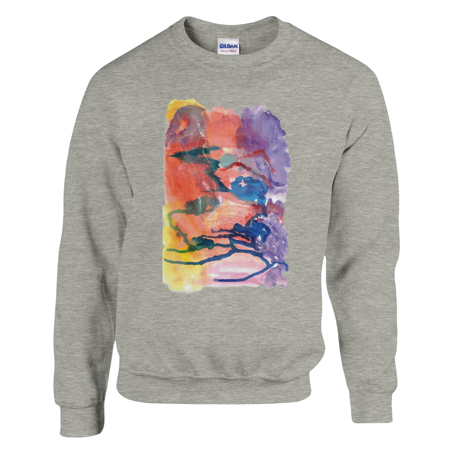 Sweatshirt Unisexe Classique Neon mirage – Impression Artistique Multicolore - Laure Leprince - Artiste Peintre