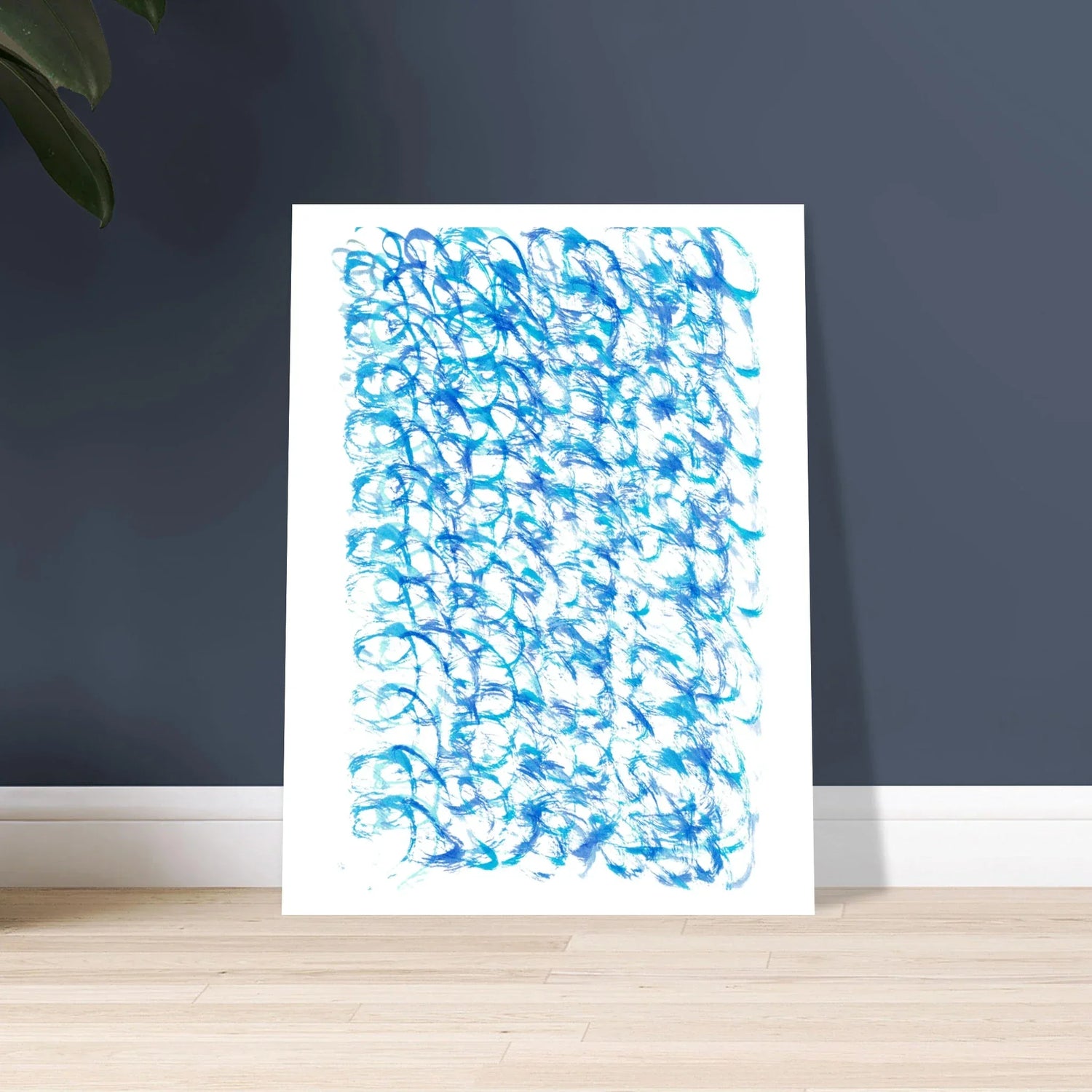 Affiche premium sur papier mat Blue Waves– Art mural de qualité supérieure - Laure Leprince - Artiste Peintre