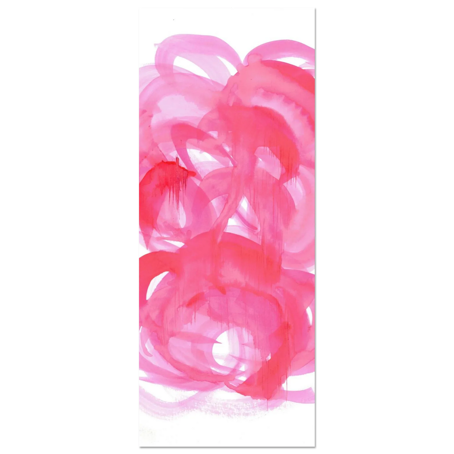 Abstract Pink Swirls Watercolor Poster - Vibrant Modern Art Print on Premium Matte Paper - Laure Leprince - Artiste Peintre