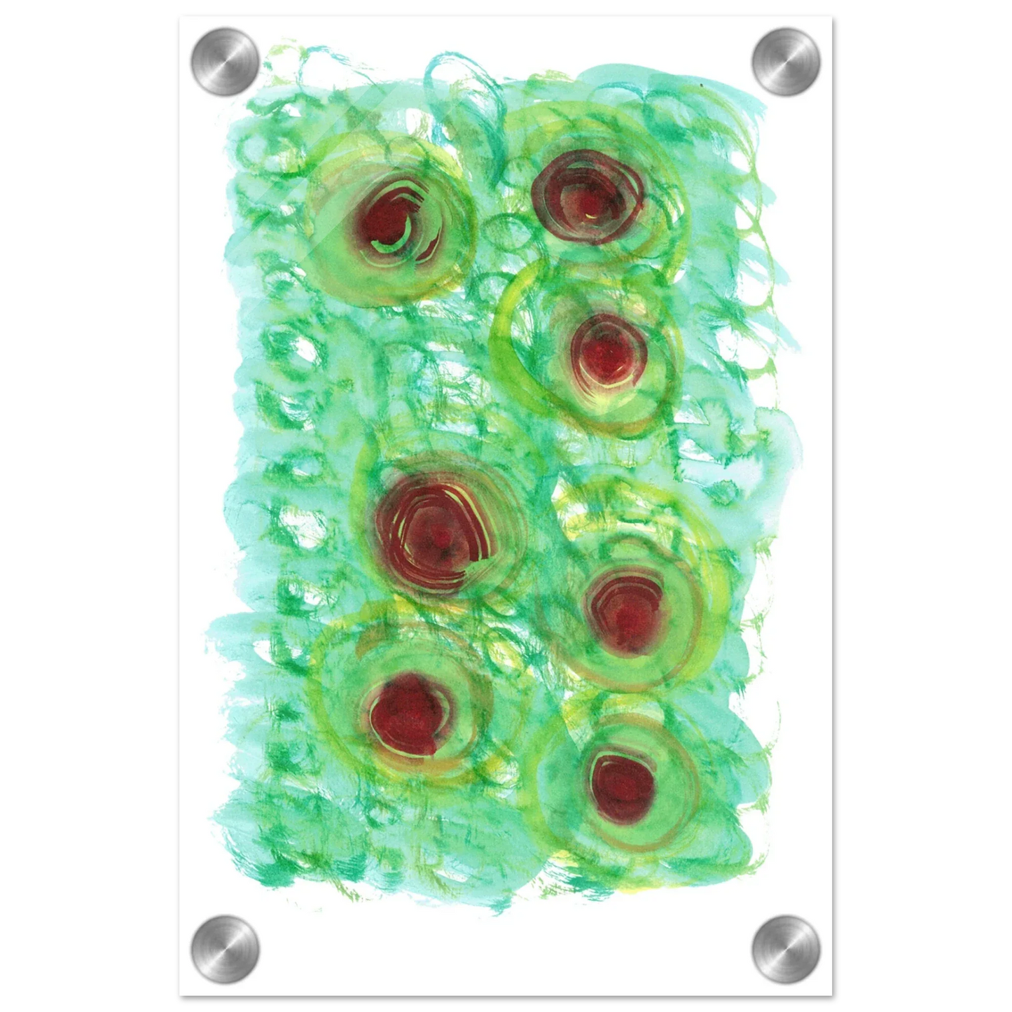Impression sur acrylique brillante Green Echo | Art contemporain par Laure Leprince - Laure Leprince - Artiste Peintre