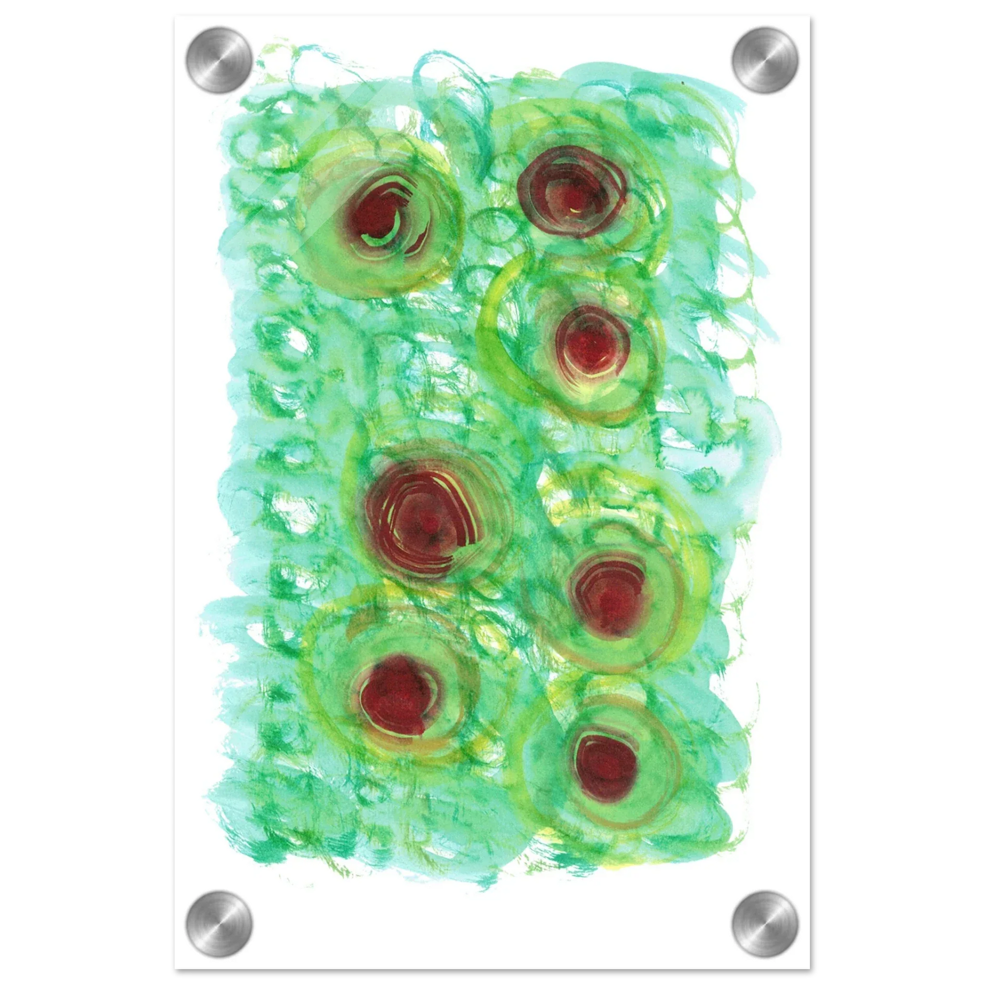 Impression sur acrylique brillante Green Echo | Art contemporain par Laure Leprince - Laure Leprince - Artiste Peintre