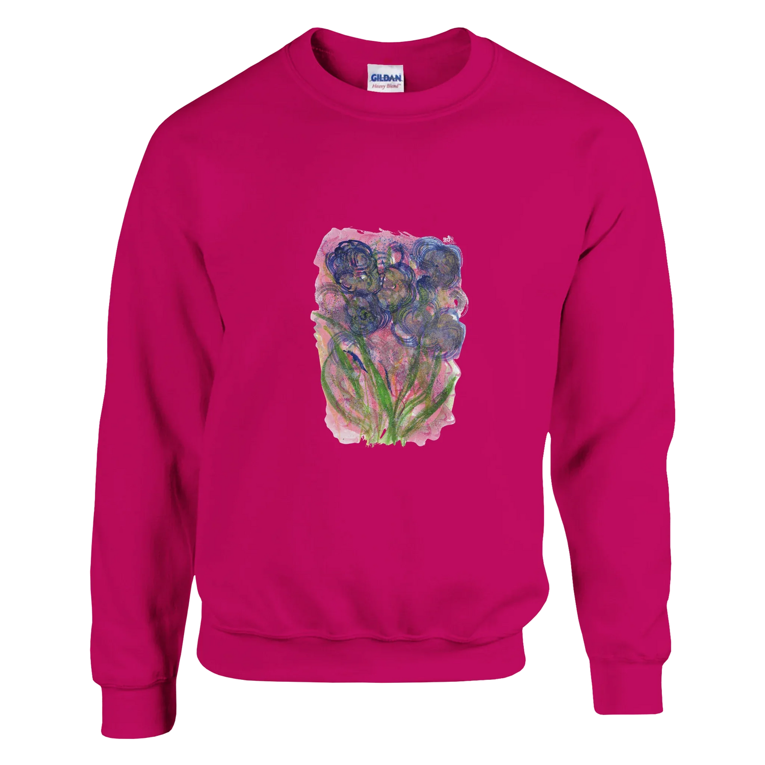 Sweatshirt Unisexe Classique Bloom Vortex– Impression Artistique Multicolore - Laure Leprince - Artiste Peintre