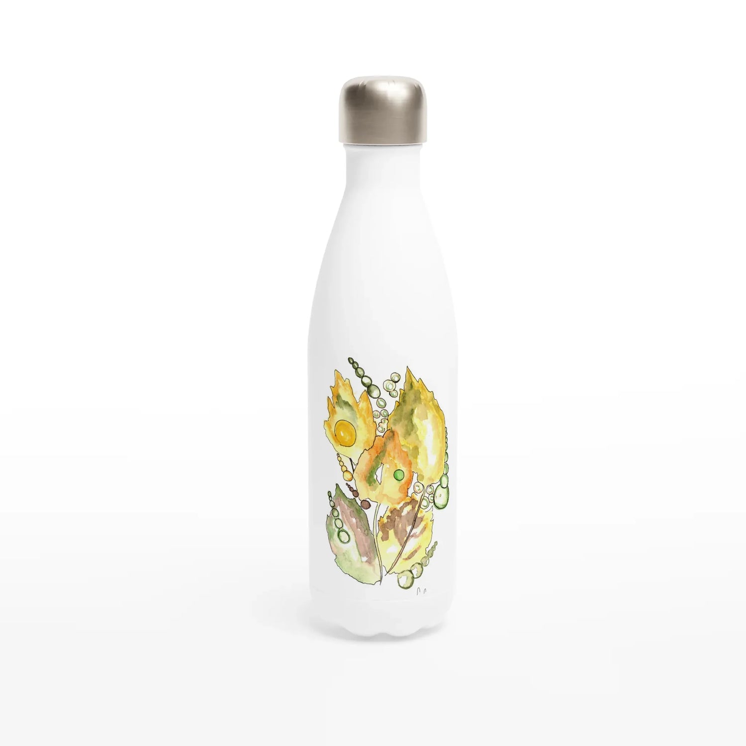 Bouteille isotherme en acier inoxydable 500 ml Feuillaison – Design artistique exclusif - Laure Leprince - Artiste Peintre