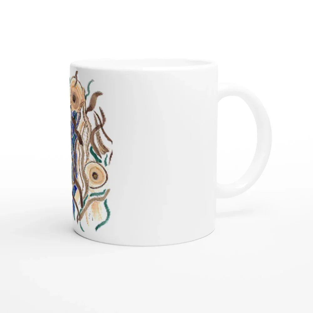Mug en céramique 325 ml | Bord coloré | Impression artistique résistante - Laure Leprince - Artiste Peintre