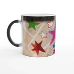 Mug magique en céramique 325 ml Etoiles – Révèlez votre motif à la chaleur - Laure Leprince - Artiste Peintre