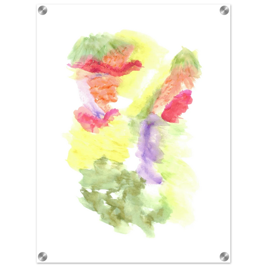 Impression sur acrylique brillante Eclosion Chromatique | Art contemporain par Laure Leprince - Laure Leprince - Artiste Peintre