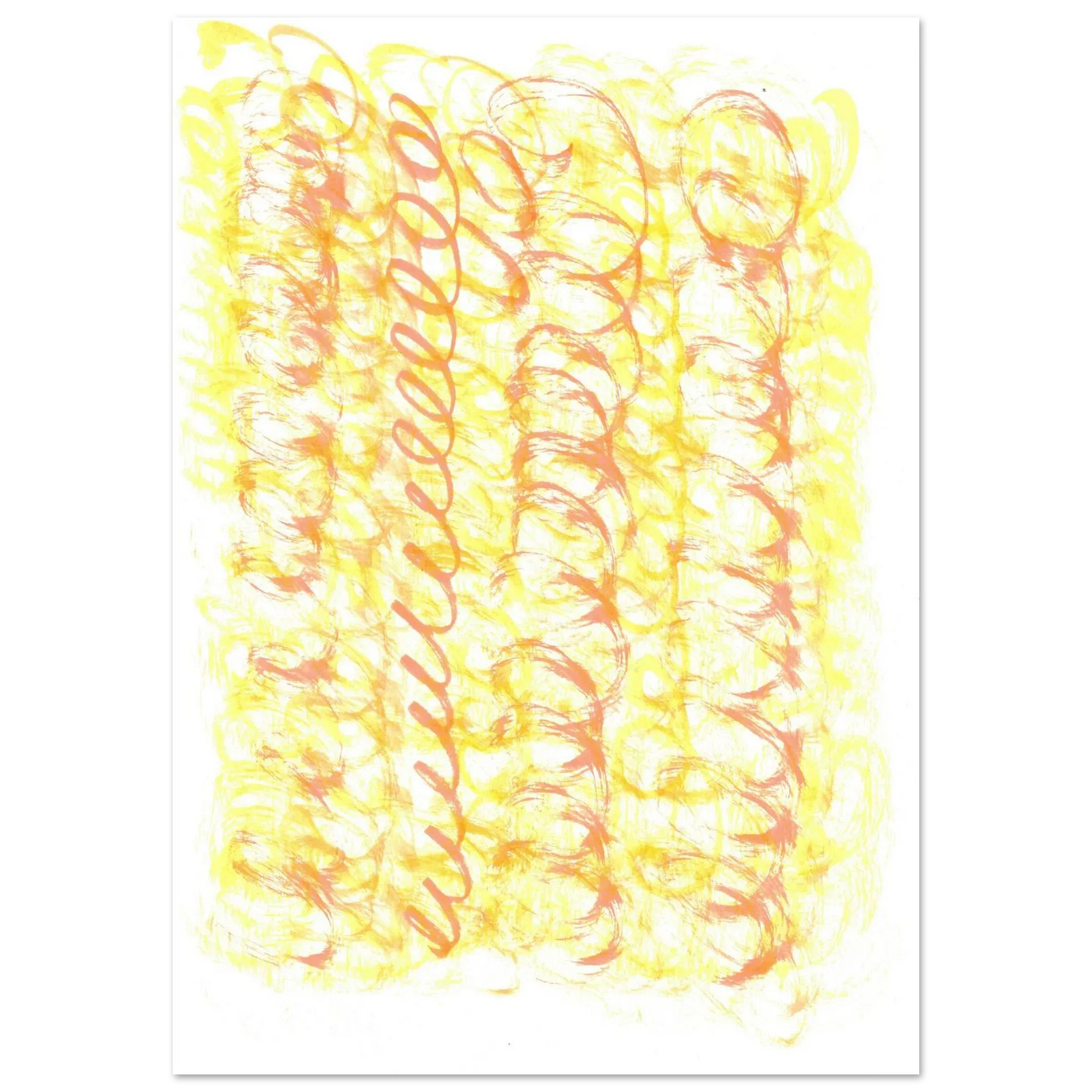 Sun-Kissed Abstract Swirls: Premium Matte Paper Poster - Vibrant Aquarelle Art for Any Space - Laure Leprince - Artiste Peintre