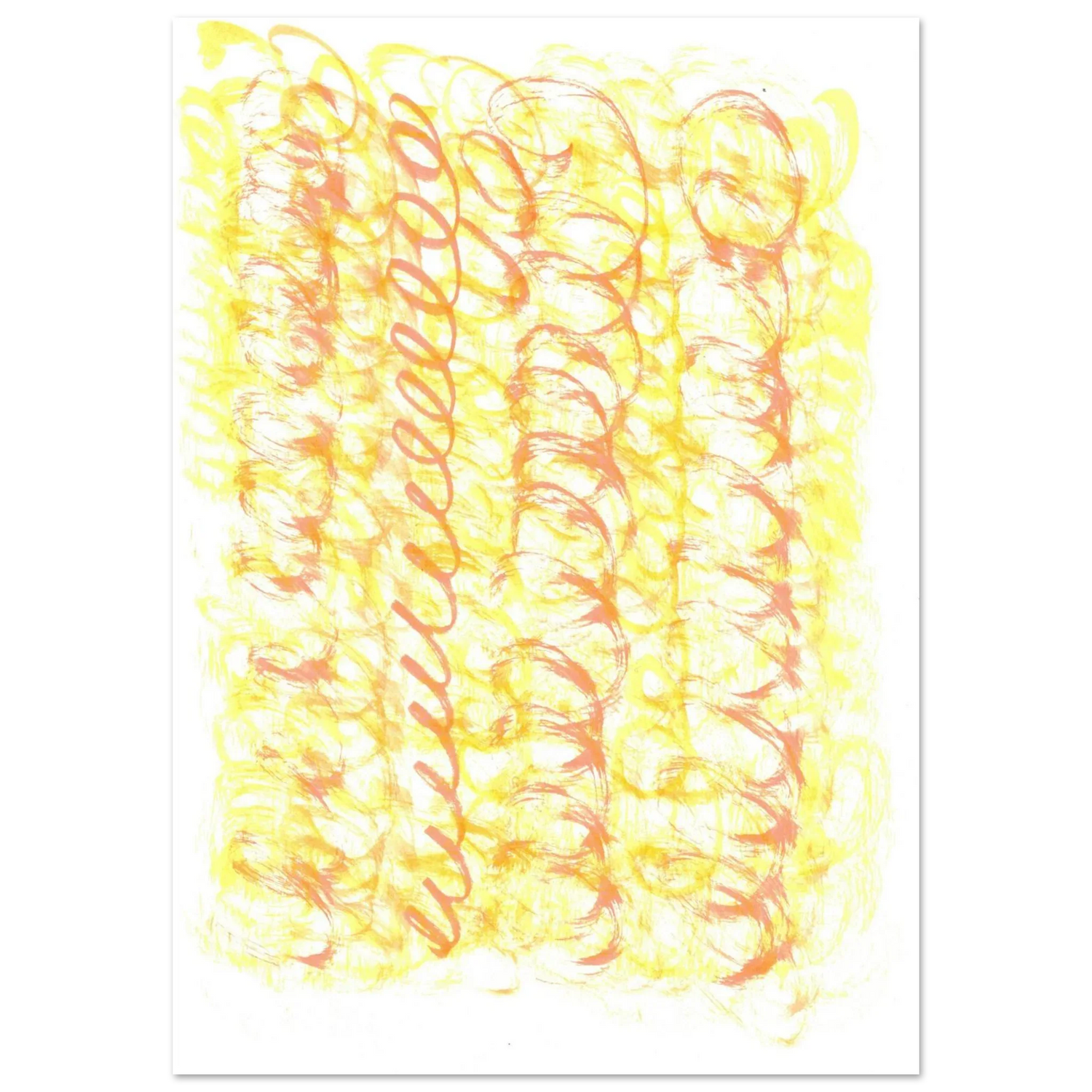 Sun-Kissed Abstract Swirls: Premium Matte Paper Poster - Vibrant Aquarelle Art for Any Space - Laure Leprince - Artiste Peintre