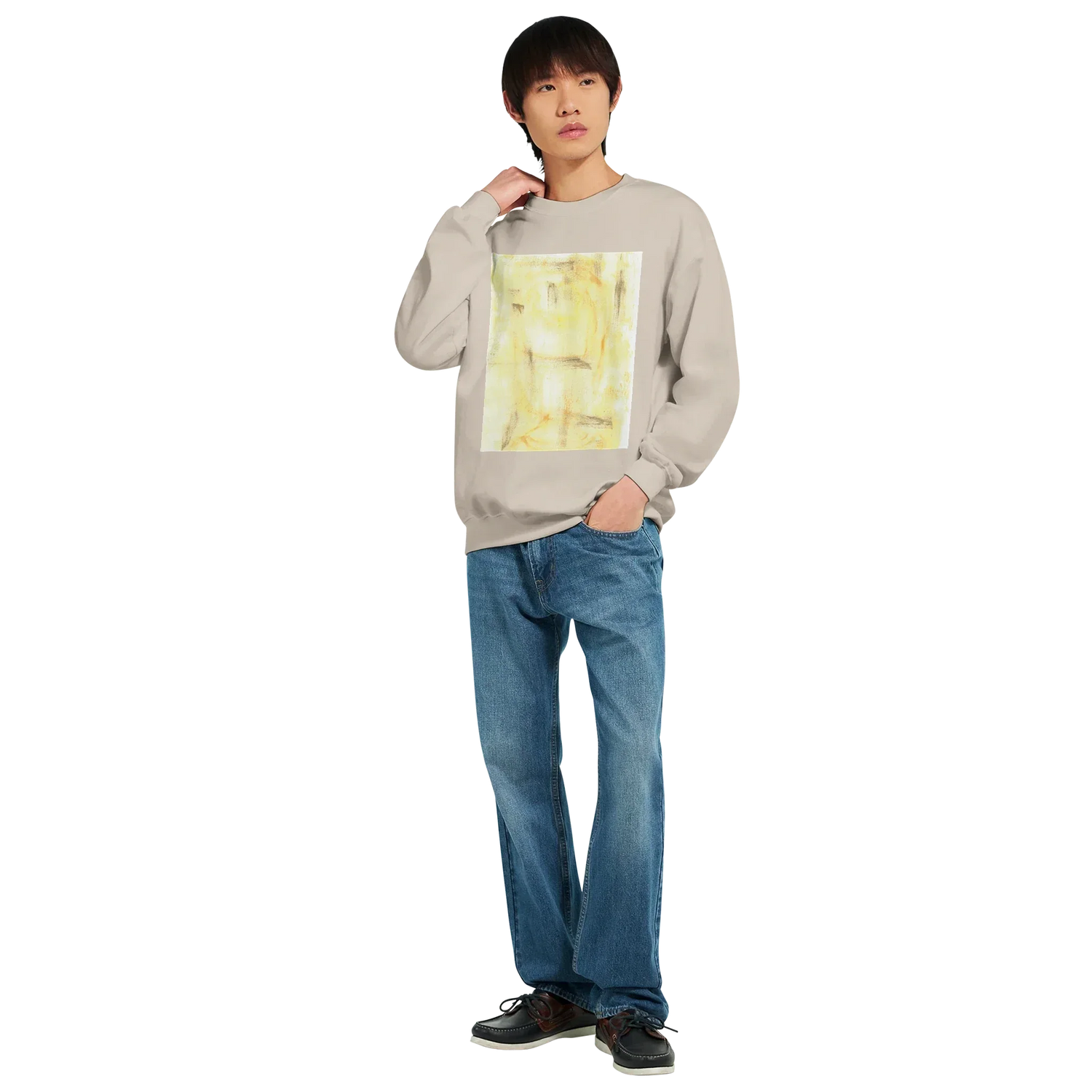 Sweatshirt Unisexe Classique Golden Haze – Impression Artistique Multicolore - Laure Leprince - Artiste Peintre