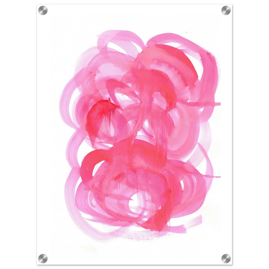 Impresion sur acrylique brillante Ruby Drift | Art contemporain par Laure Leprince - Laure Leprince - Artiste Peintre