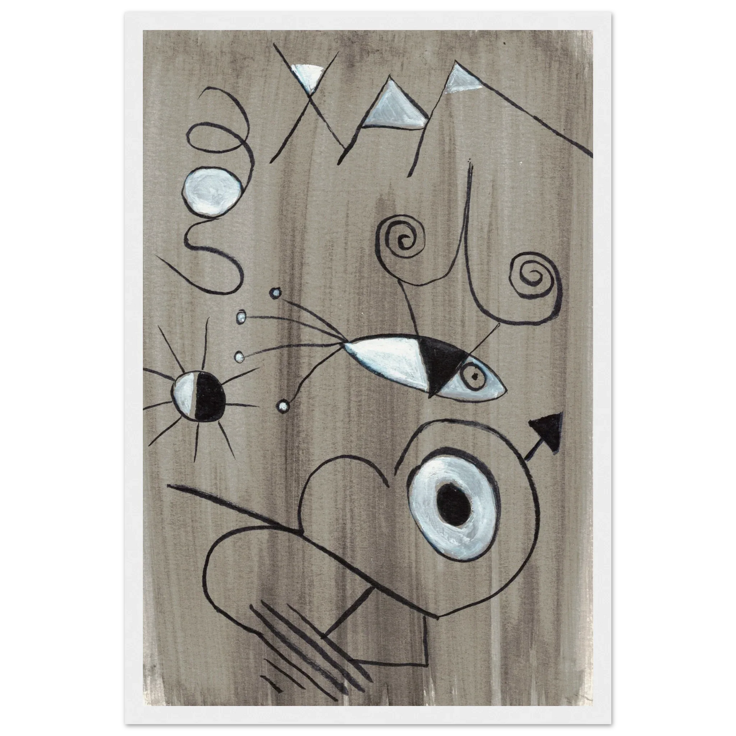 Affiche encadrée bois | Papier mat qualité musée | Aquarelle originale Laure Leprince - Laure Leprince - Artiste Peintre