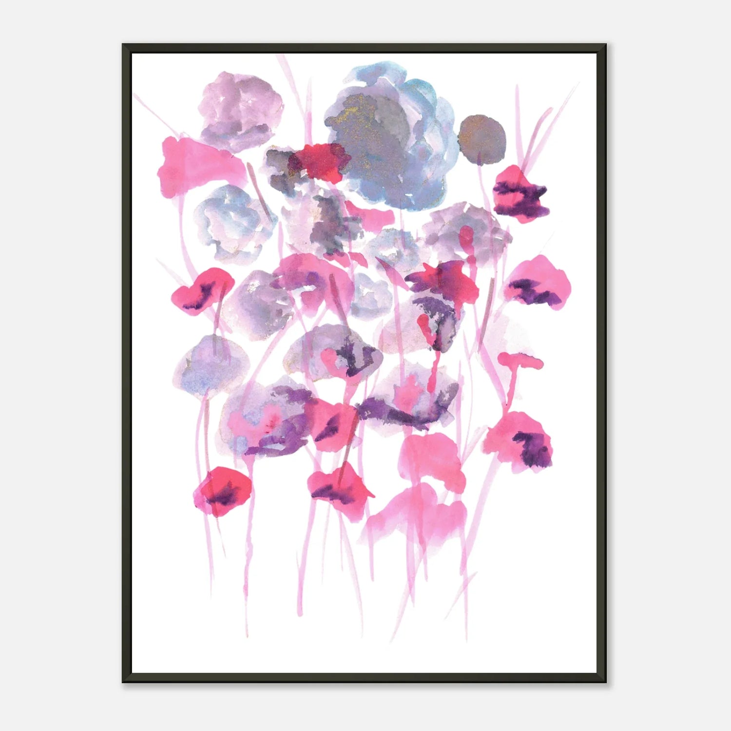 Classic Semi-Glossy Paper Metal Framed Poste Jardin des Ombrelles - Laure Leprince - Artiste Peintre