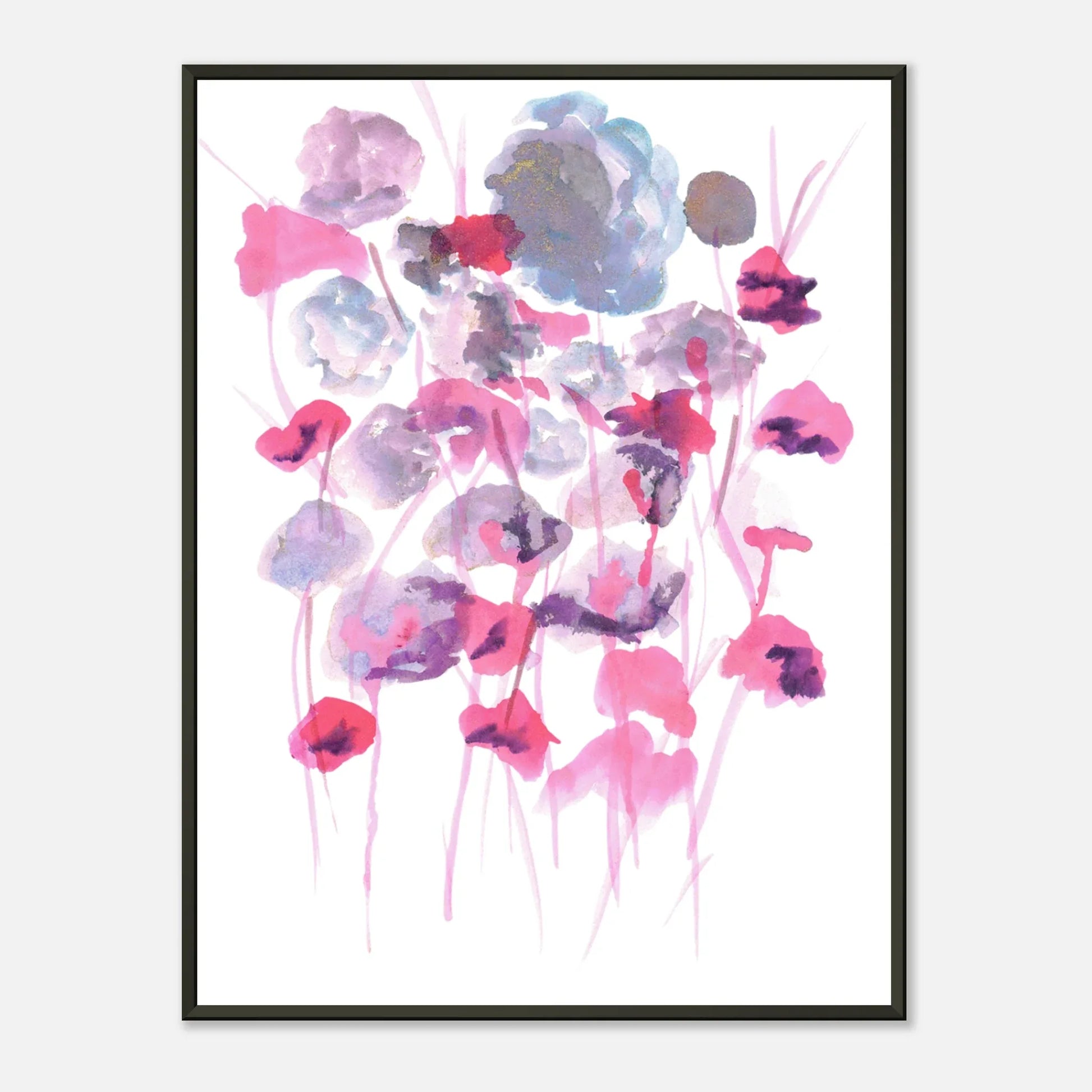 Classic Semi-Glossy Paper Metal Framed Poste Jardin des Ombrelles - Laure Leprince - Artiste Peintre