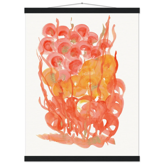 Museum-Quality Matte Paper Poster with Hanger Sunrice Flora - Laure Leprince - Artiste Peintre