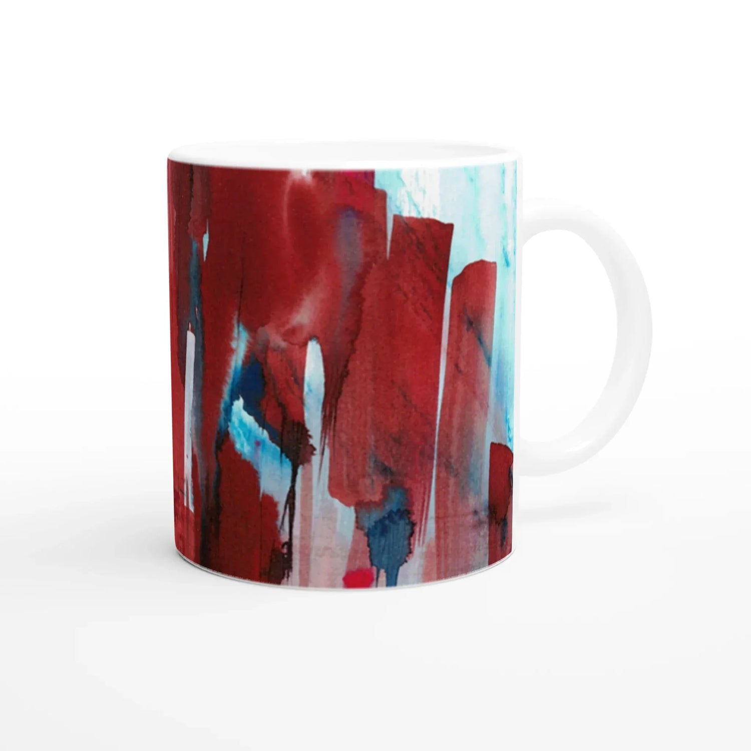 Mug Céramique Blanc 325ml Intérieur Coloré - Crimson Tower Personnalisable - Laure Leprince - Artiste Peintre