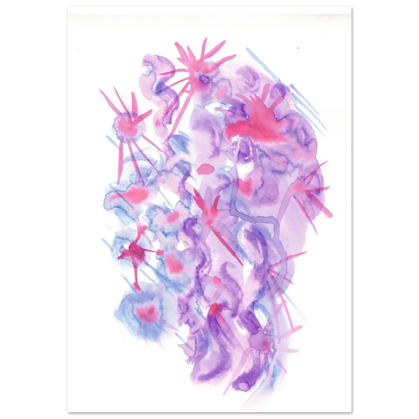 Premium Matte Paper Poster Aquarelle Originale RDJ3-16 - Laure Leprince - Artiste Peintre