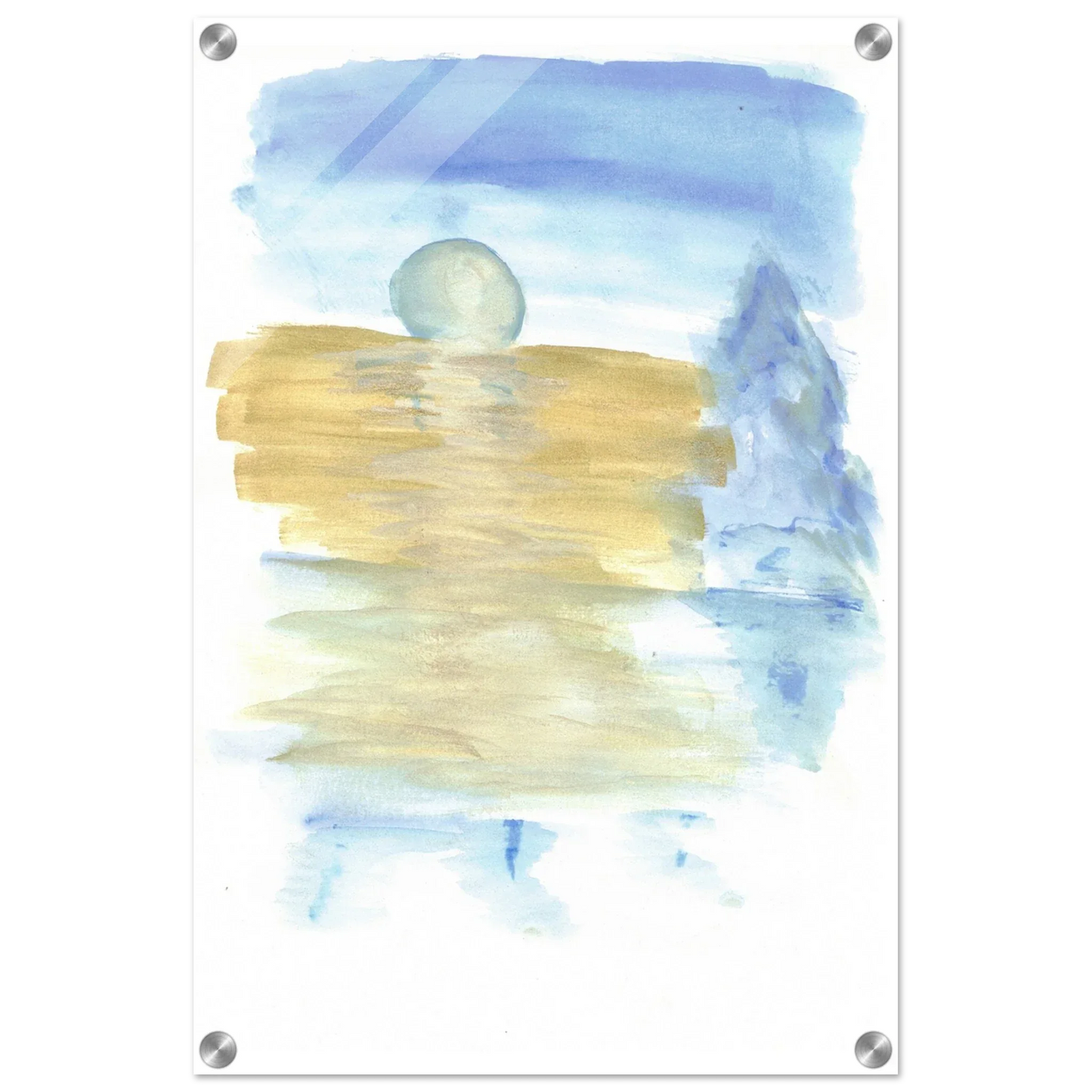 Impression sur acrylique brillante Blue Horizon | Art contemporain par Laure Leprince - Laure Leprince - Artiste Peintre