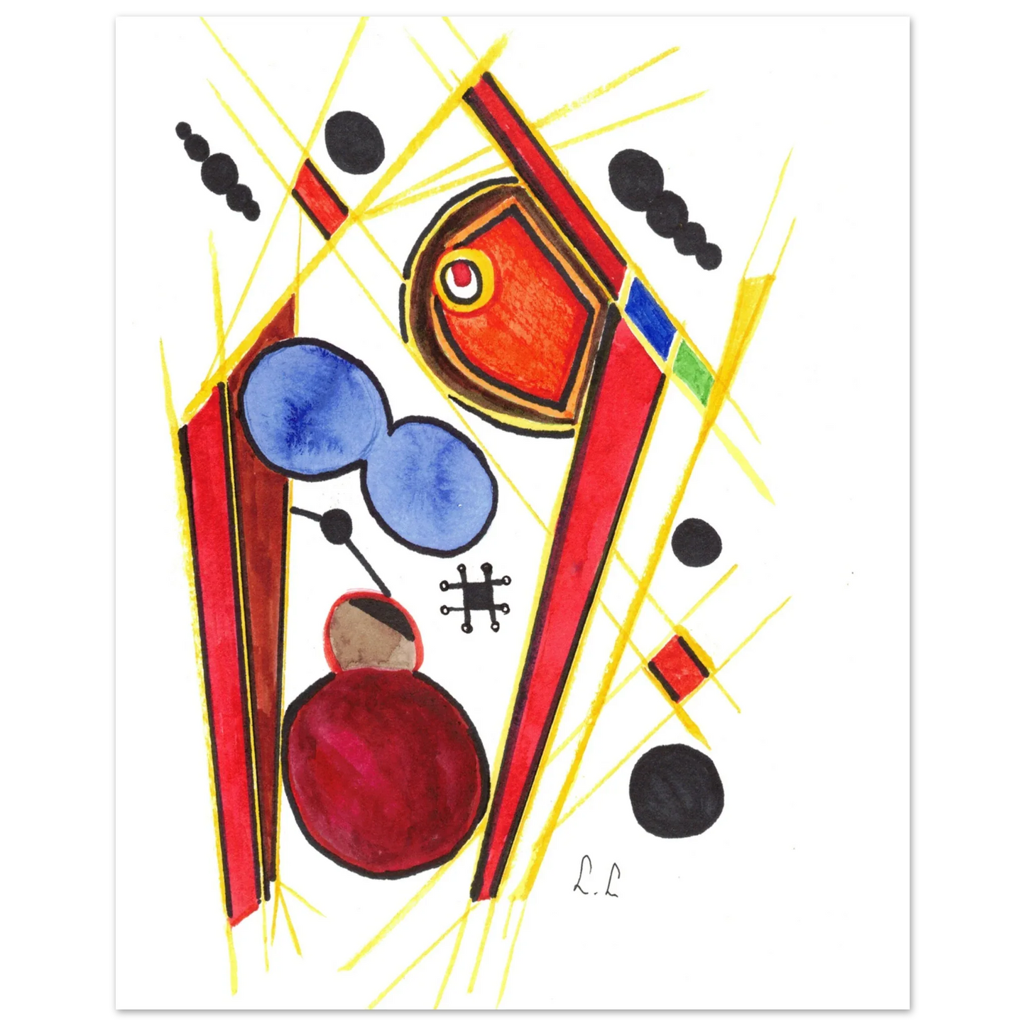 Affiche premium sur papier mat – Art mural de qualité supérieure - Laure Leprince - Artiste Peintre
