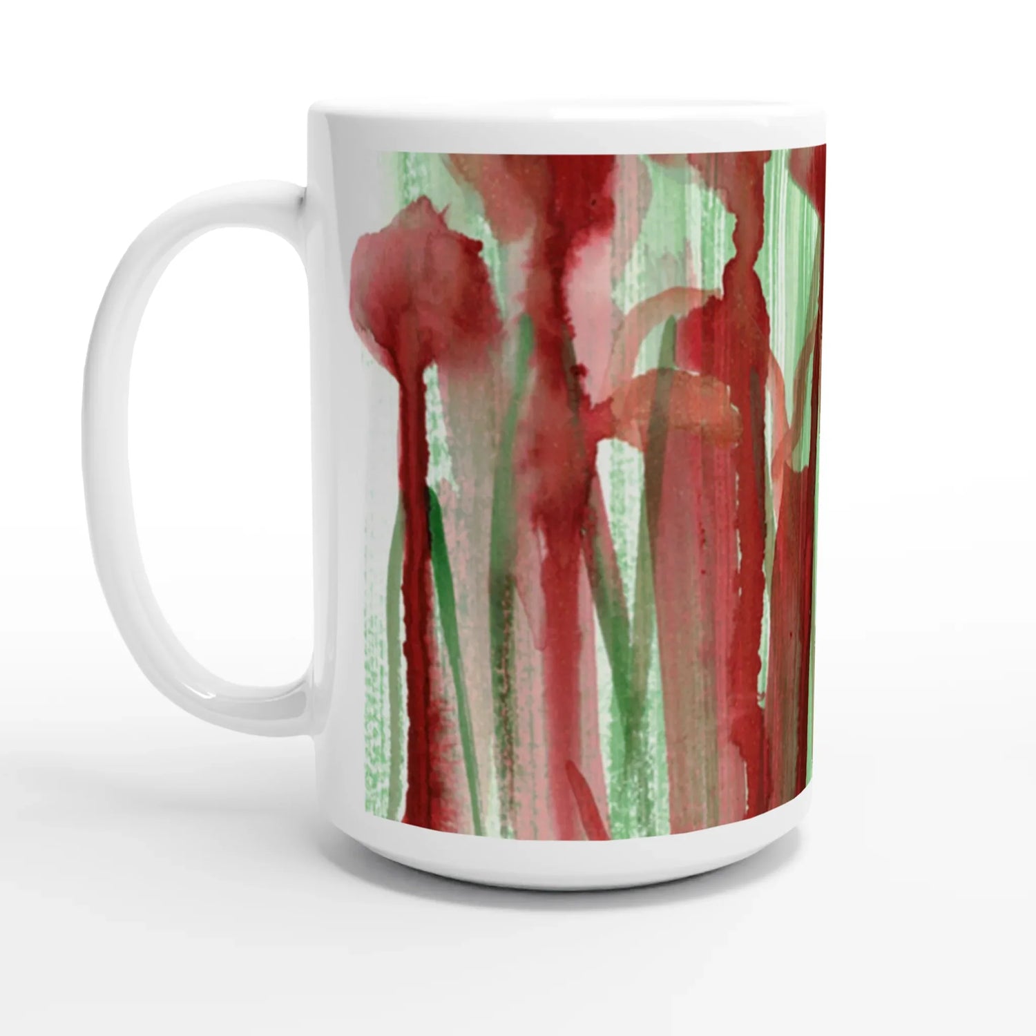 Mug en céramique blanche 44 cl Forest Choir – Grand format, design et qualité durable - Laure Leprince - Artiste Peintre