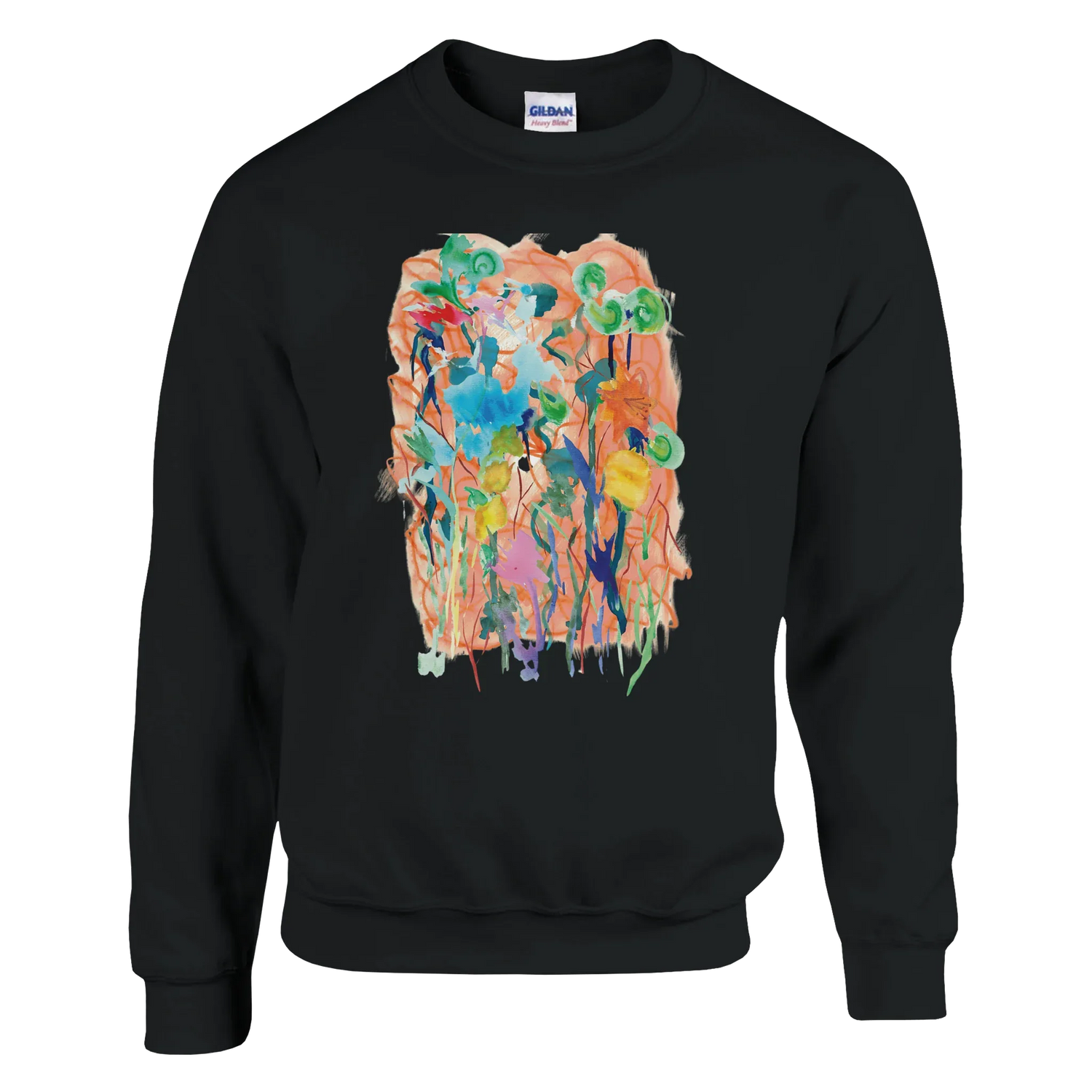Sweatshirt Unisexe Classique Jardin Lumineux – Impression Artistique Multicolore | Premium Cotton Blend - Laure Leprince - Artiste Peintre