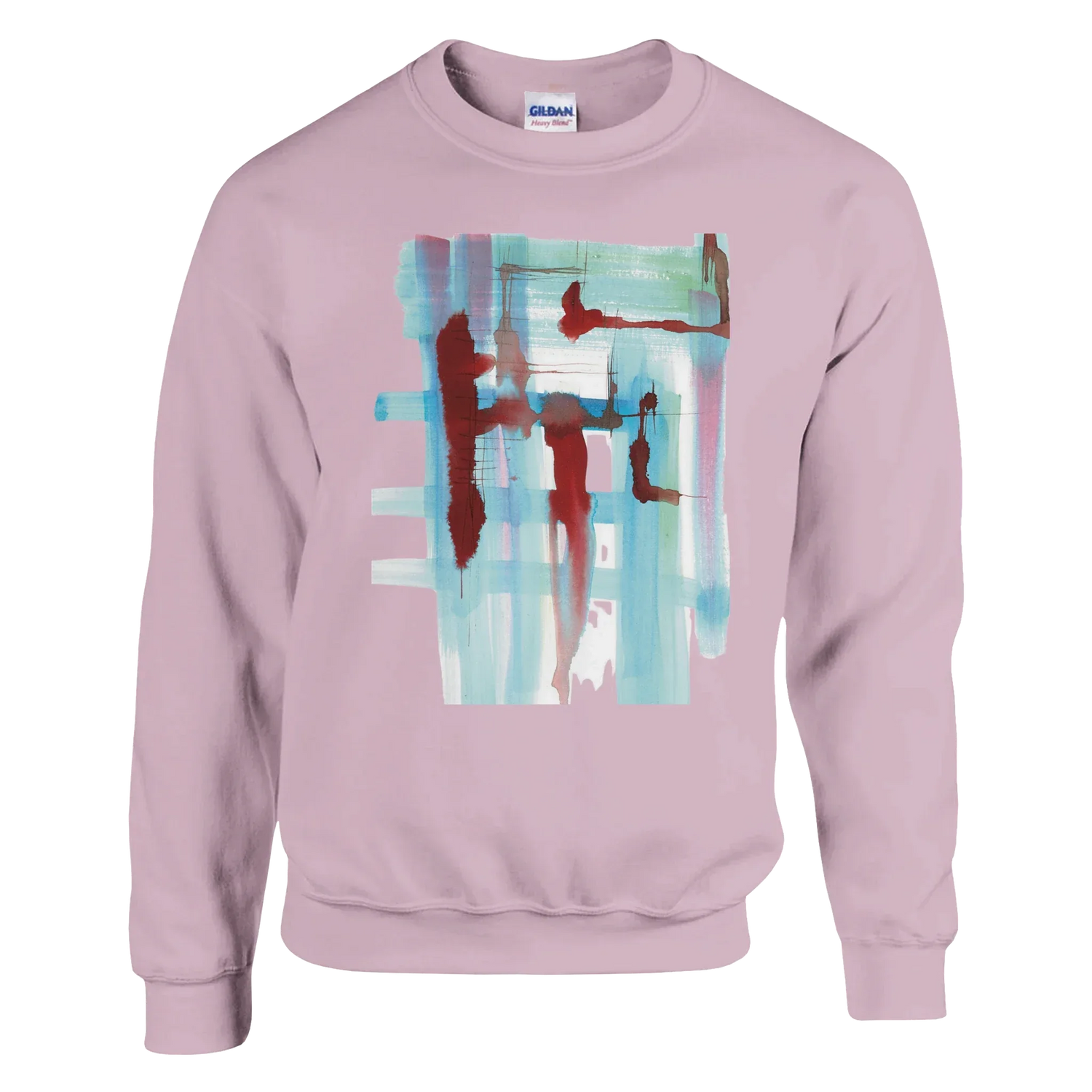 Sweatshirt Unisexe Classique Structres liquides – Impression Artistique Multicolore - Laure Leprince - Artiste Peintre