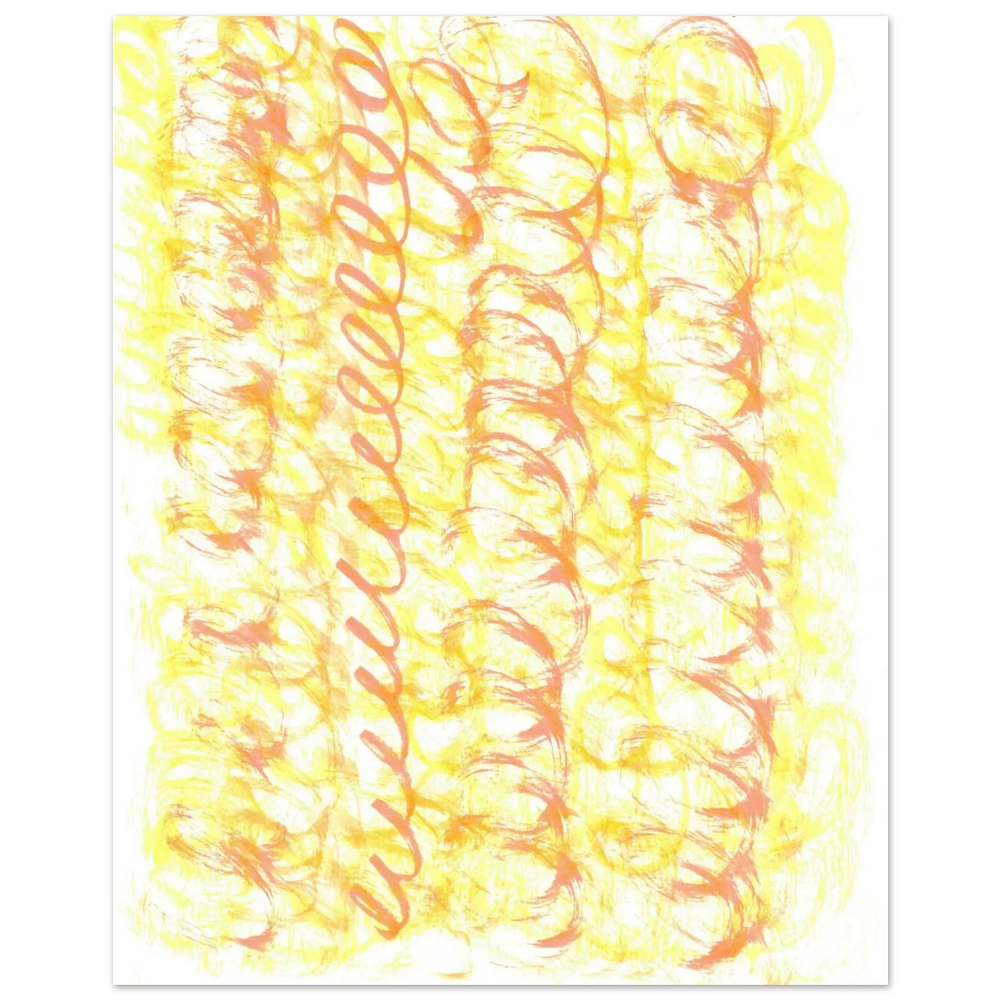 Sun-Kissed Abstract Swirls: Premium Matte Paper Poster - Vibrant Aquarelle Art for Any Space - Laure Leprince - Artiste Peintre