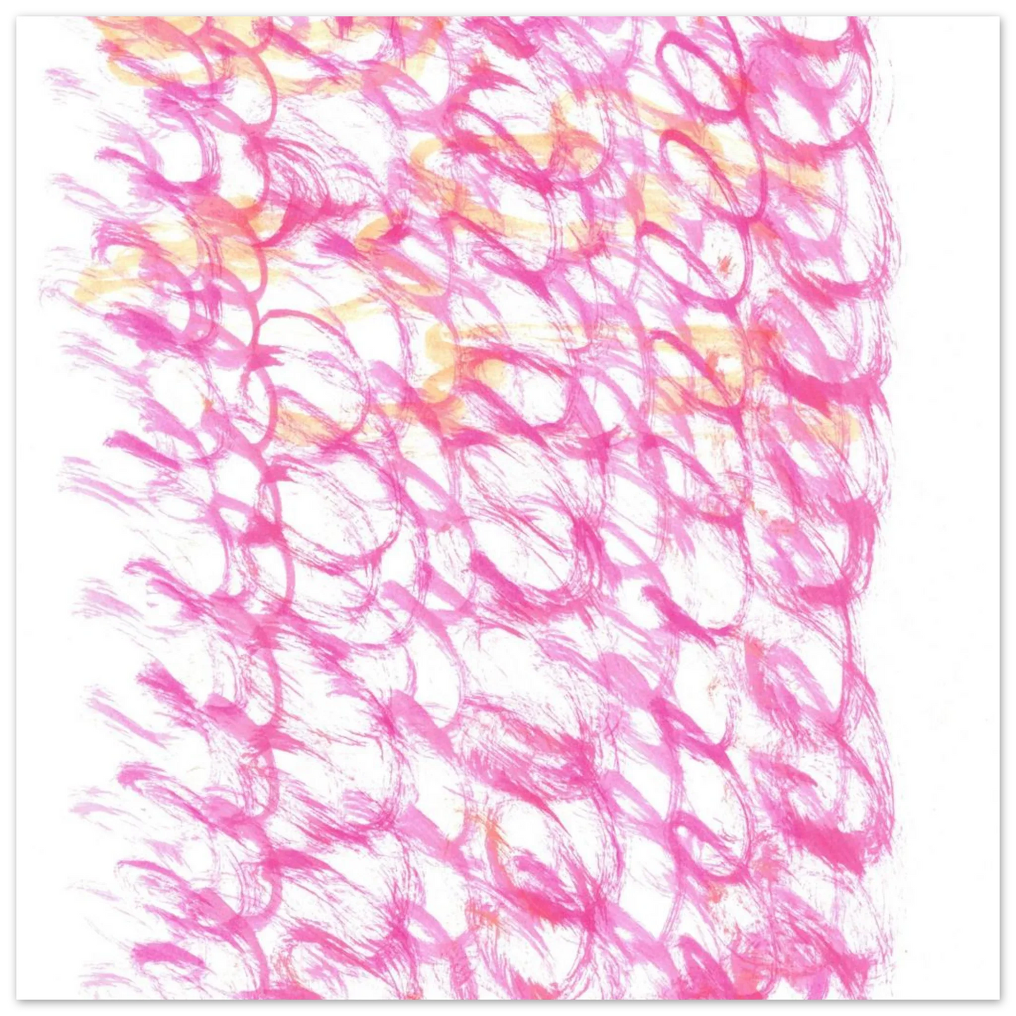 Abstract Swirls Premium Matte Poster - Vibrant Pink & Orange Watercolor Art - Laure Leprince - Artiste Peintre