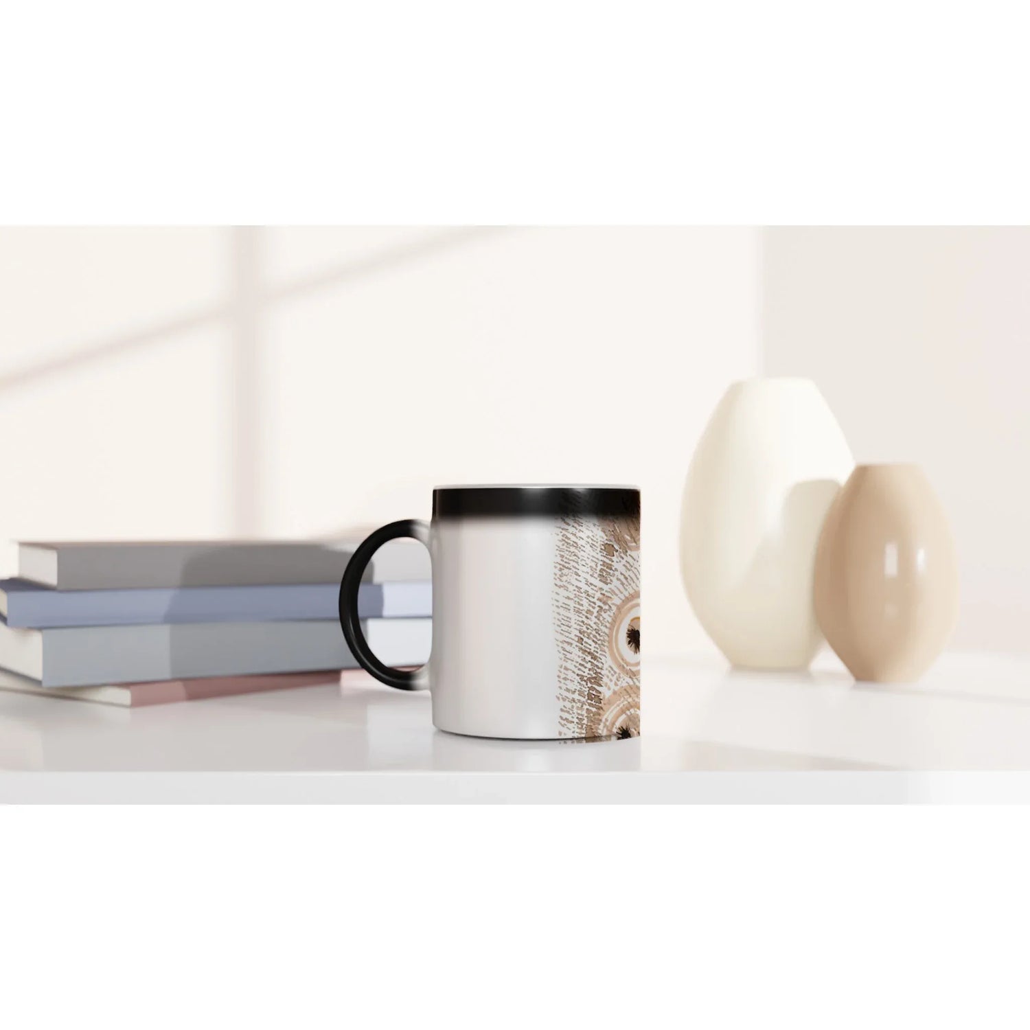 Mug magique en céramique 325 ml Sables stellaires – Révèlez votre motif à la chaleur - Laure Leprince - Artiste Peintre