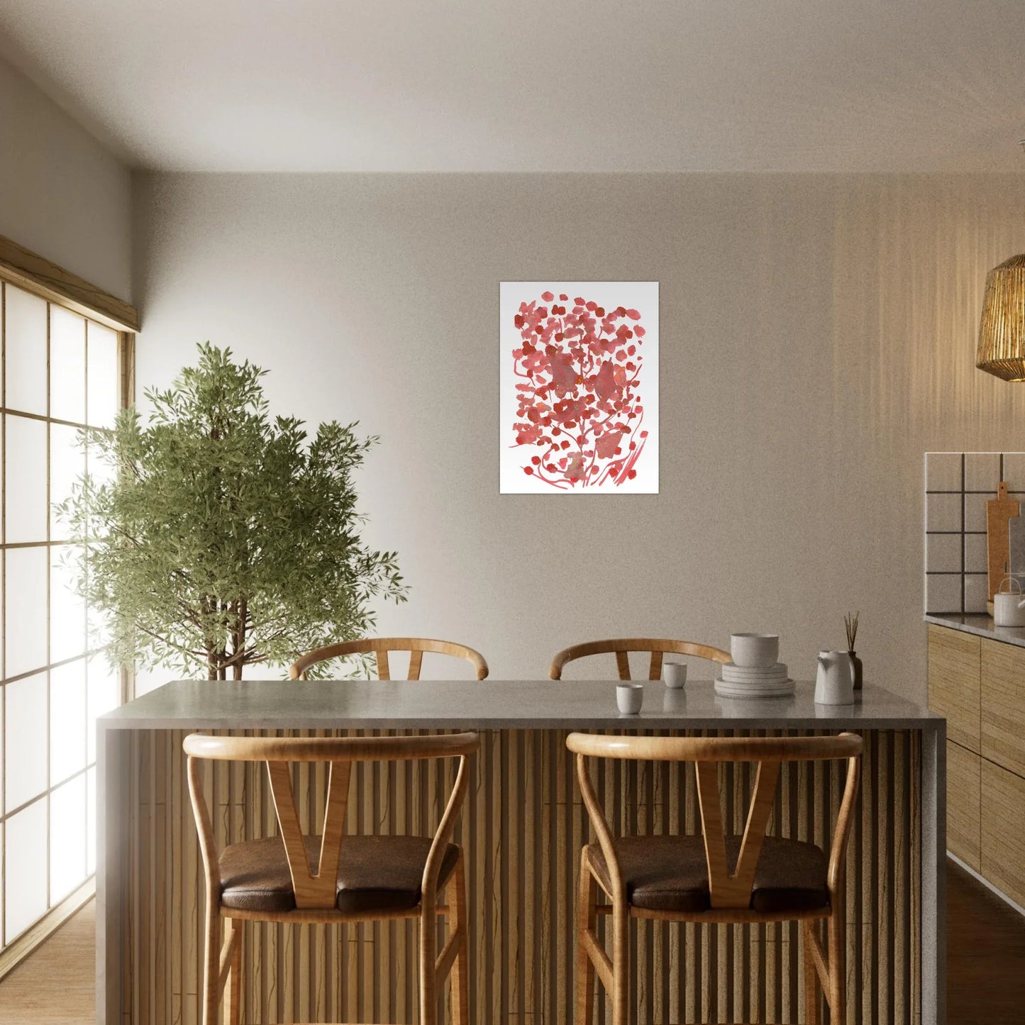 Affiche premium sur papier mat Bois de Rubis – Art mural de qualité supérieure - Laure Leprince - Artiste Peintre