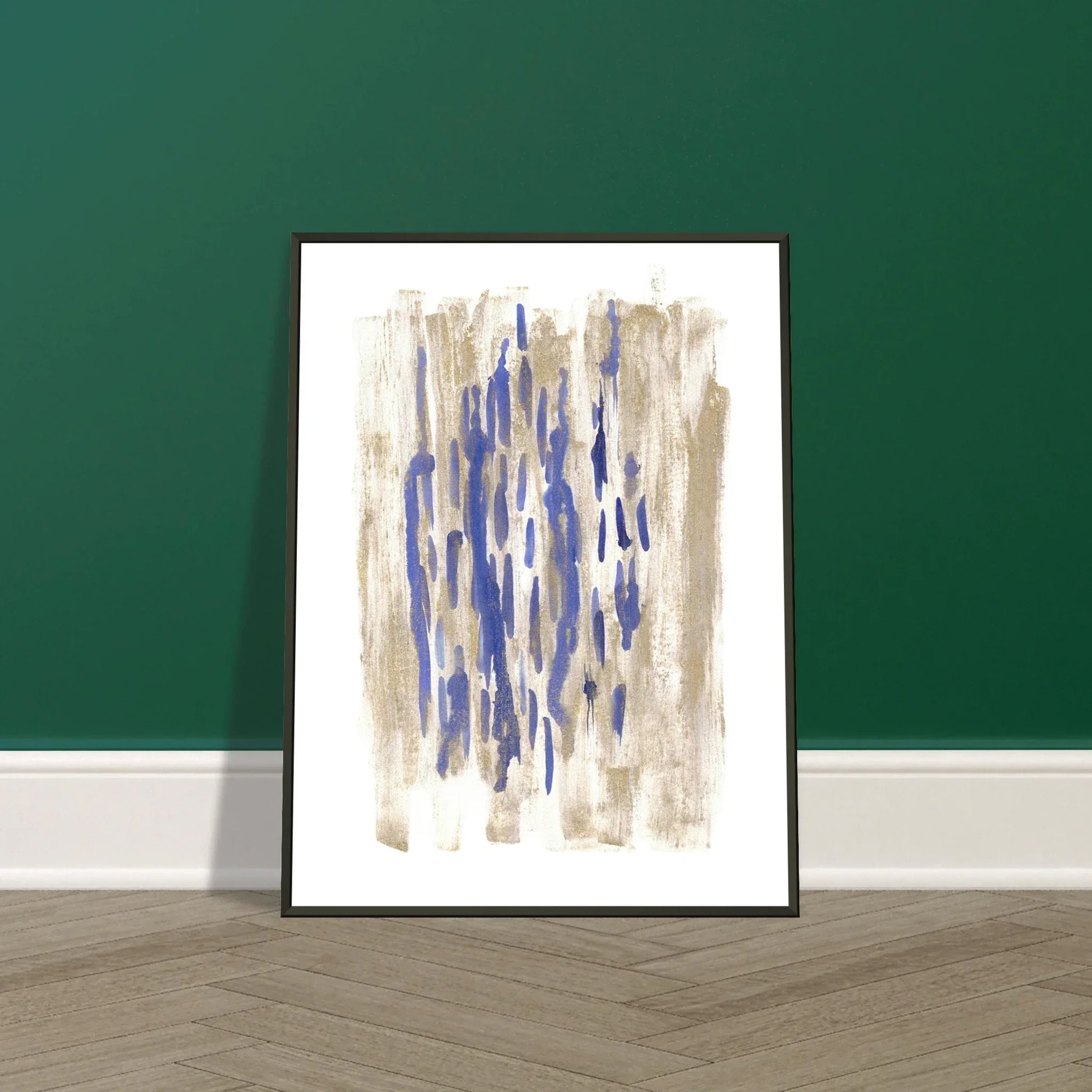 Classic Semi-Glossy Paper Metal Framed Poste Golden Drip - Laure Leprince - Artiste Peintre