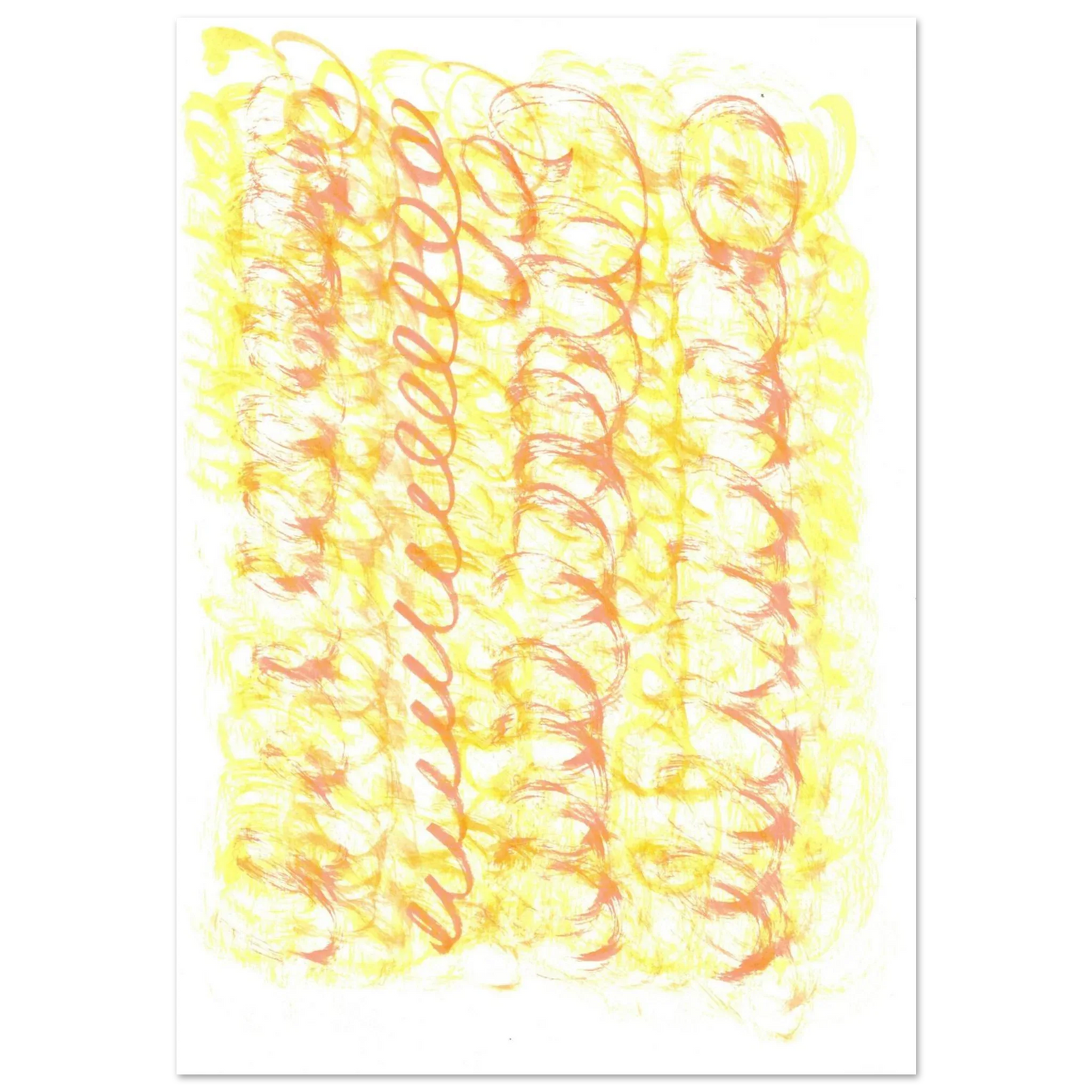 Sun-Kissed Abstract Swirls: Premium Matte Paper Poster - Vibrant Aquarelle Art for Any Space - Laure Leprince - Artiste Peintre